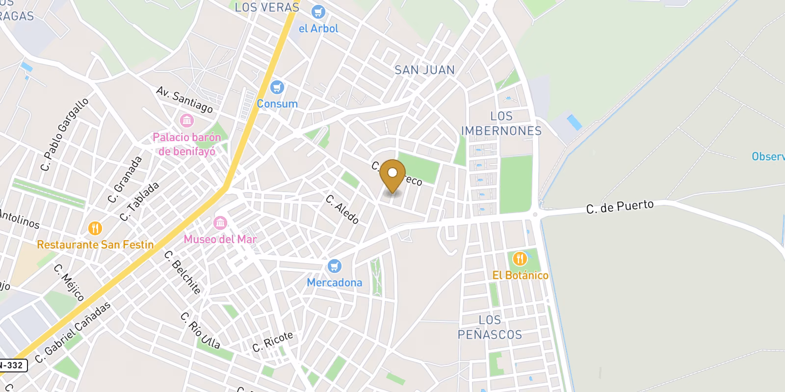 Map — Las Esperanzas bungalows with pool options in San Pedro del Pinatar