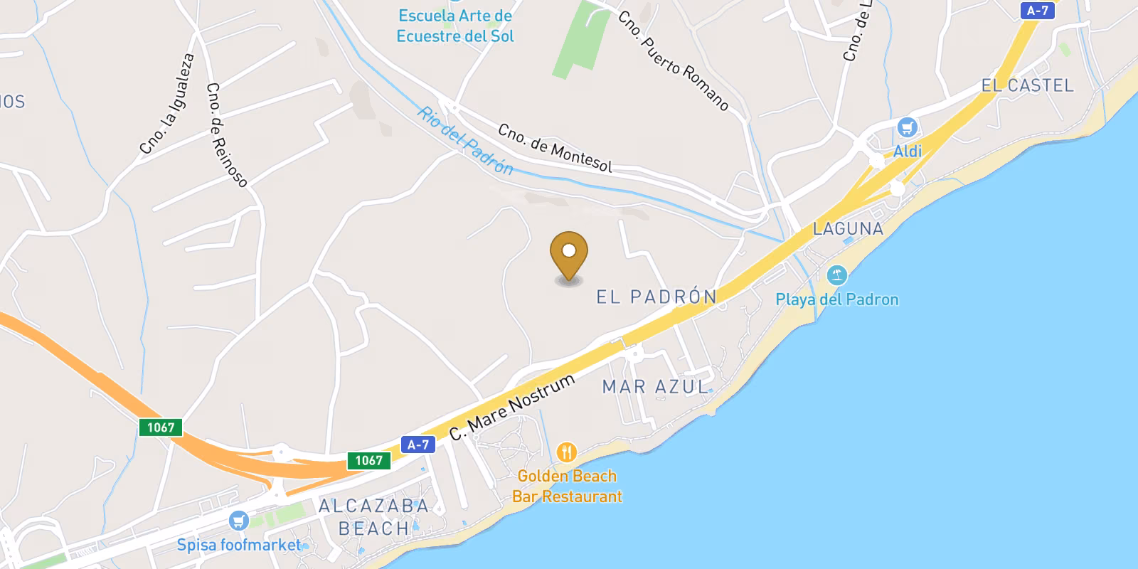 Map — Playa del Padrón beach-near homes with live pricing