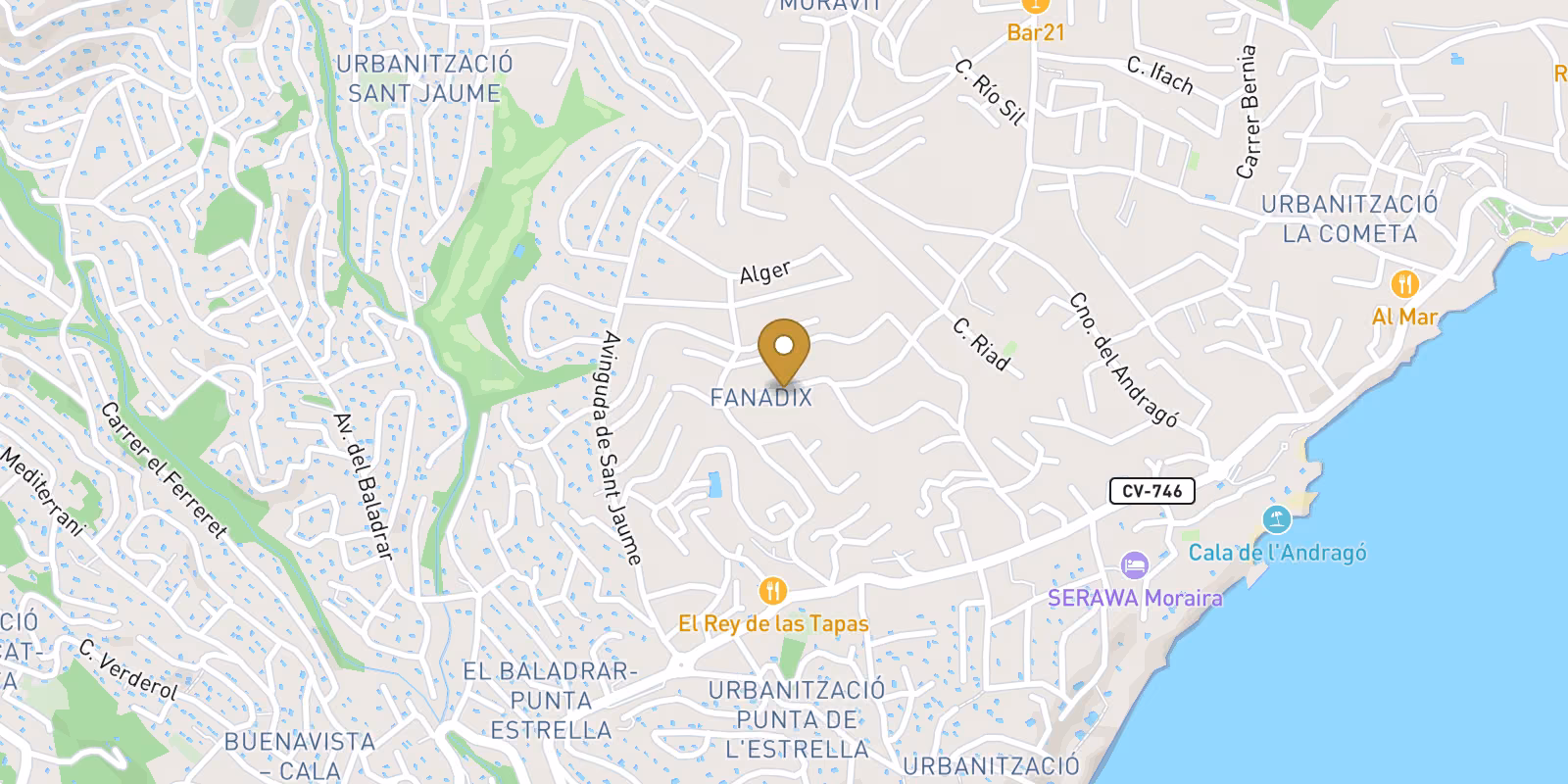 Mapa — Villas de lujo de nueva construcción en venta en Moraira-Teulada, cerca del mar