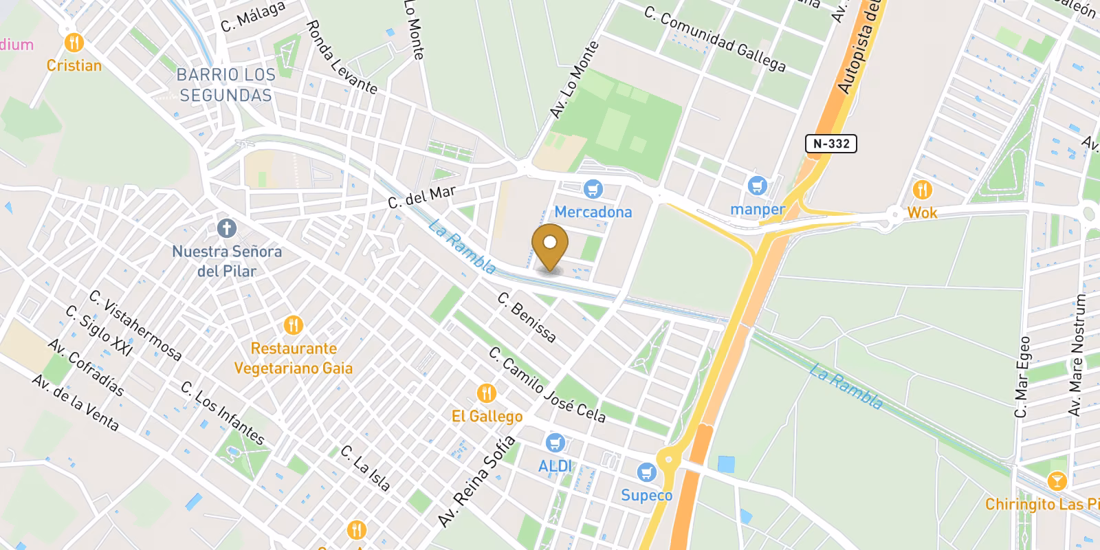Map — Pueblo villa with private pool in Pilar de La Horadada