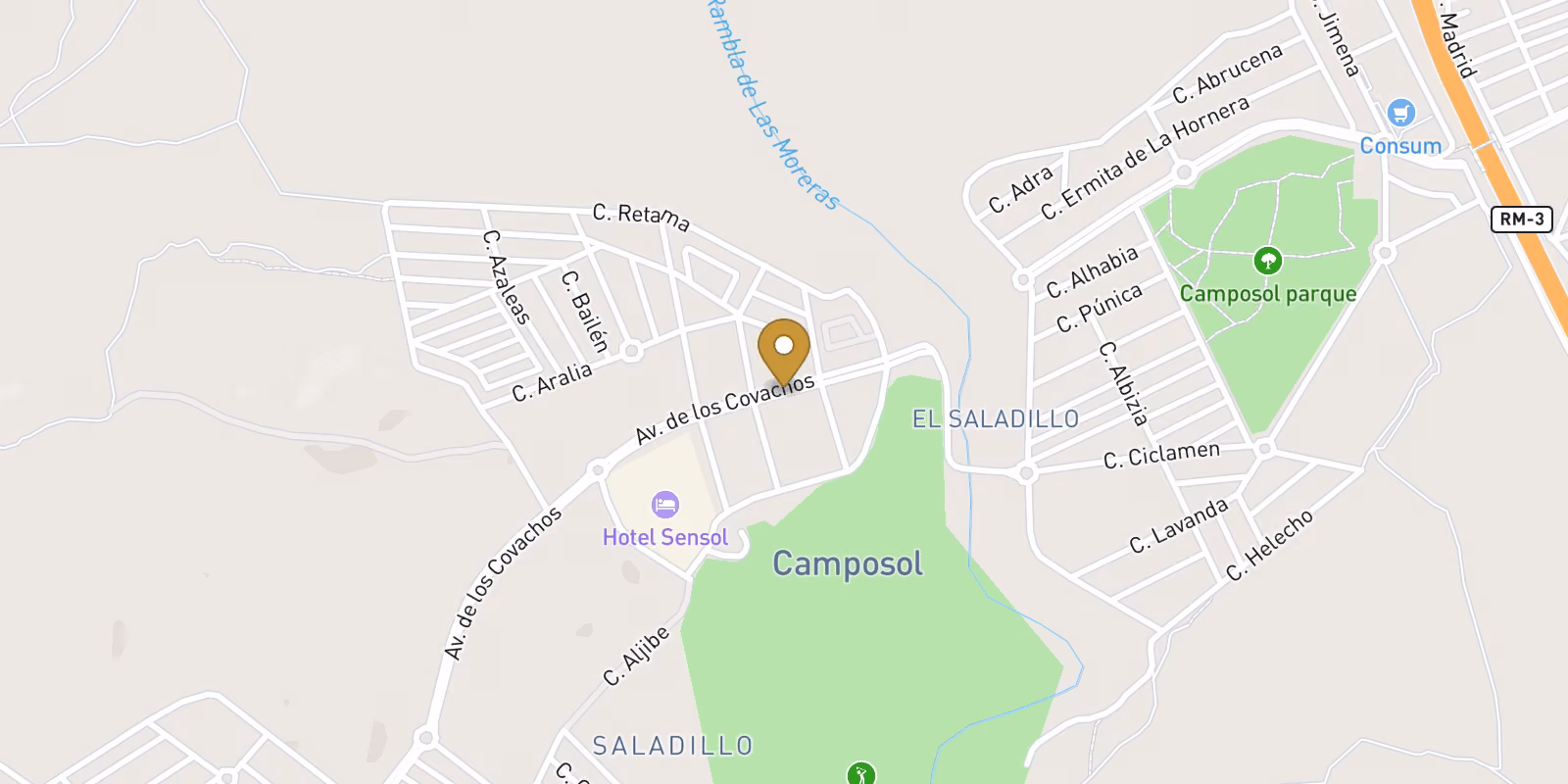 Map — New Build Villas in Camposol Golf (Mazarron-Murcia) with Private Solarium and Basement