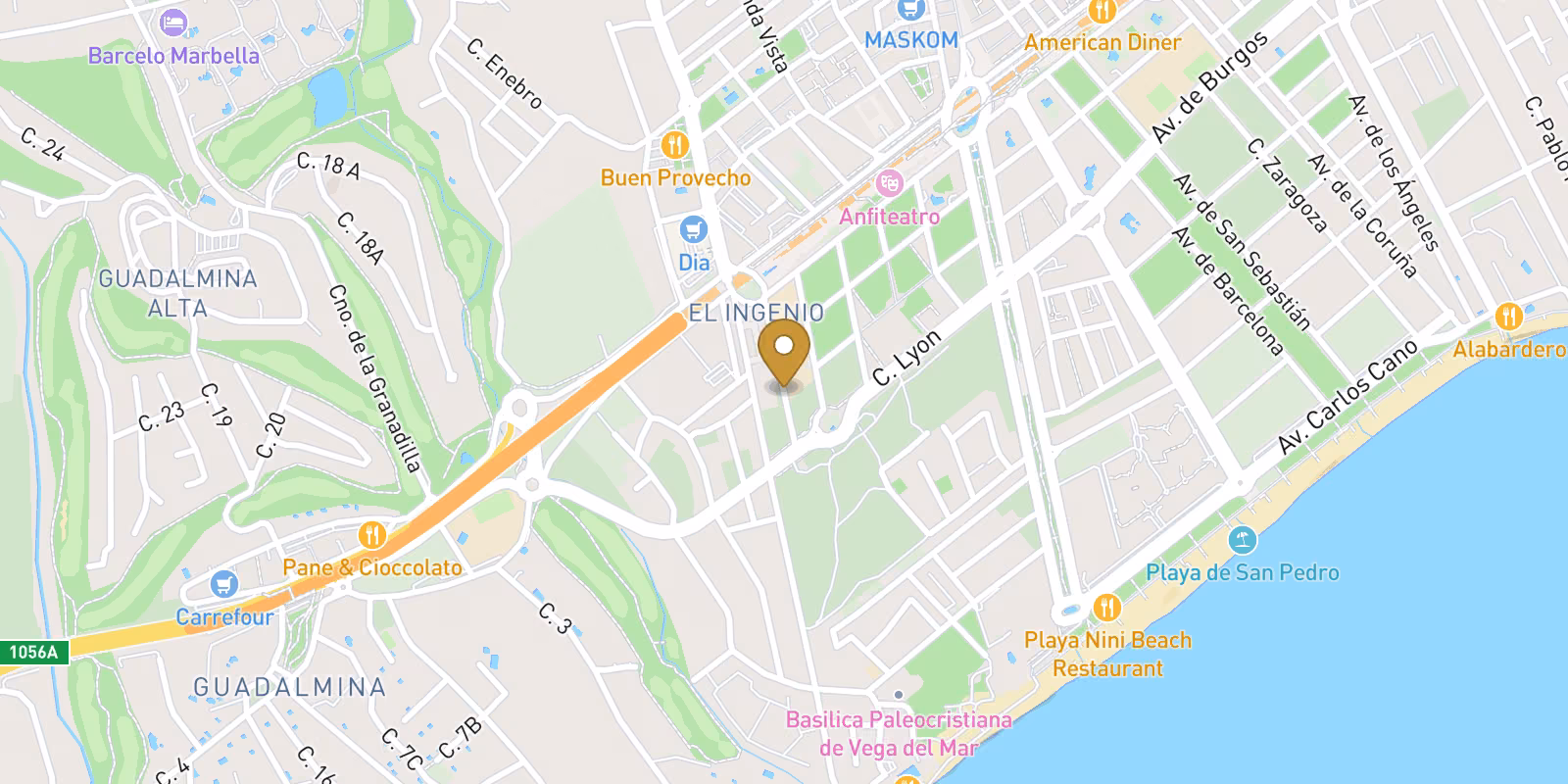 Mapa — Villas pareadas, apartamentos y adosados de lujo de nueva construcción en San Pedro de Alcántara, Marbella