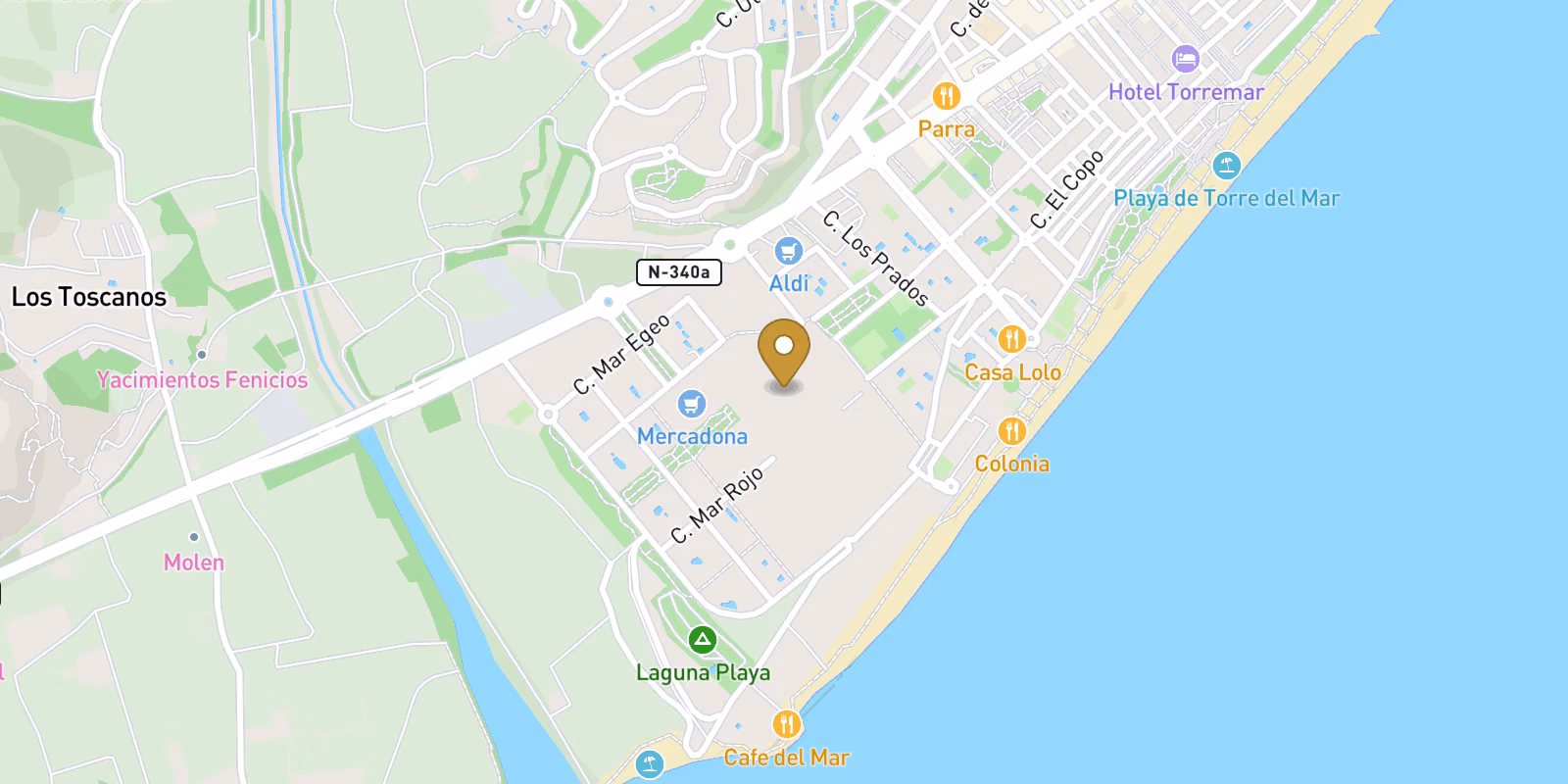 Map — Torre del Mar apartments in Vélez Málaga