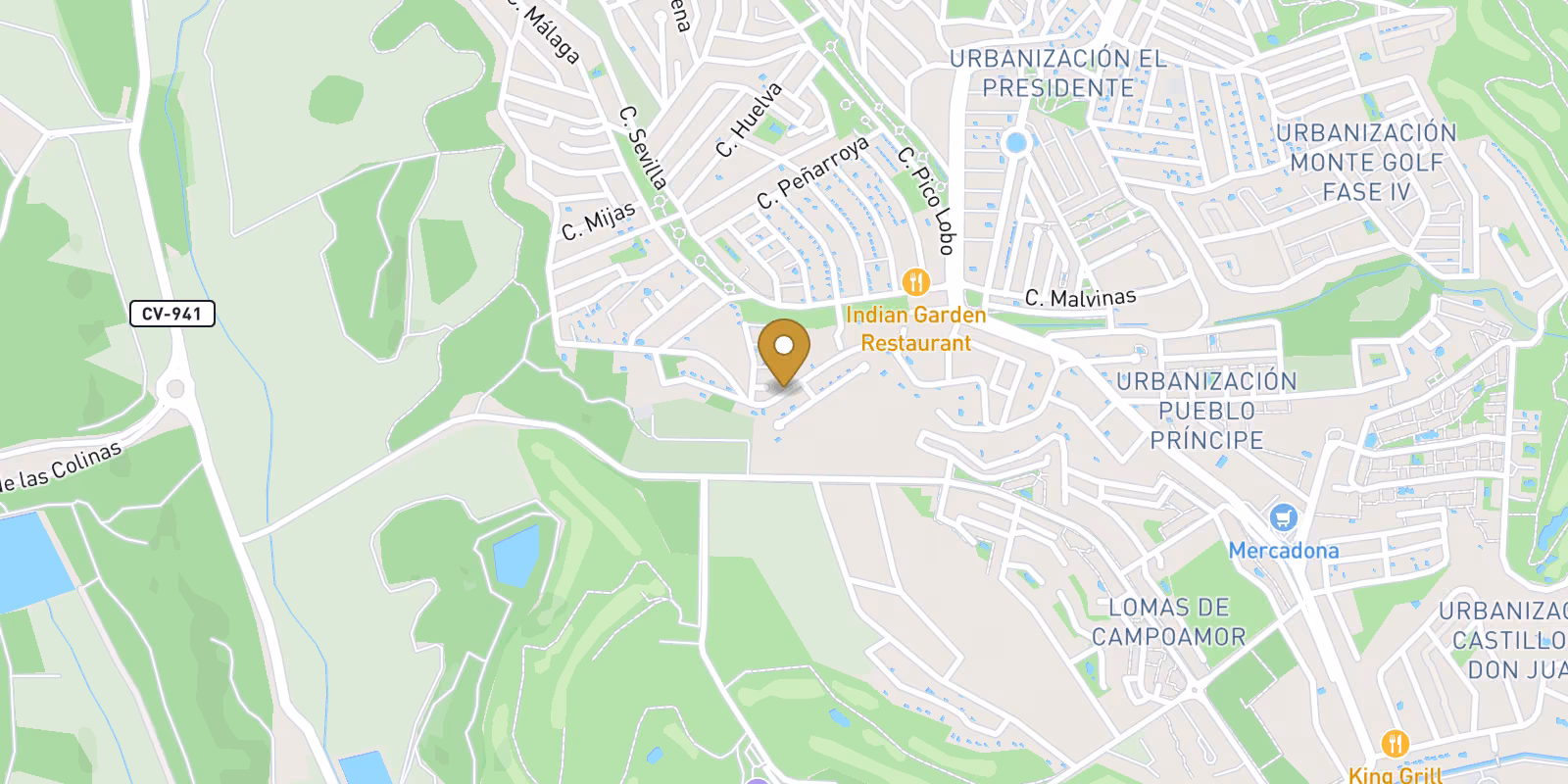 Map — 3-bed semi-detached villa near Campoamor golf