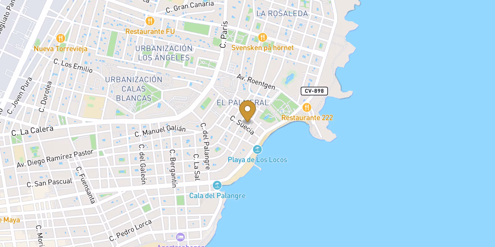 Map — Los Locos beach apartments in Torrevieja from EUR250,000