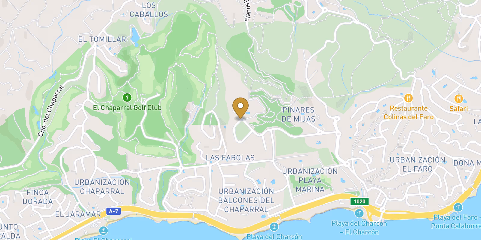 Map — El Faro townhouses in Mijas from EUR999k