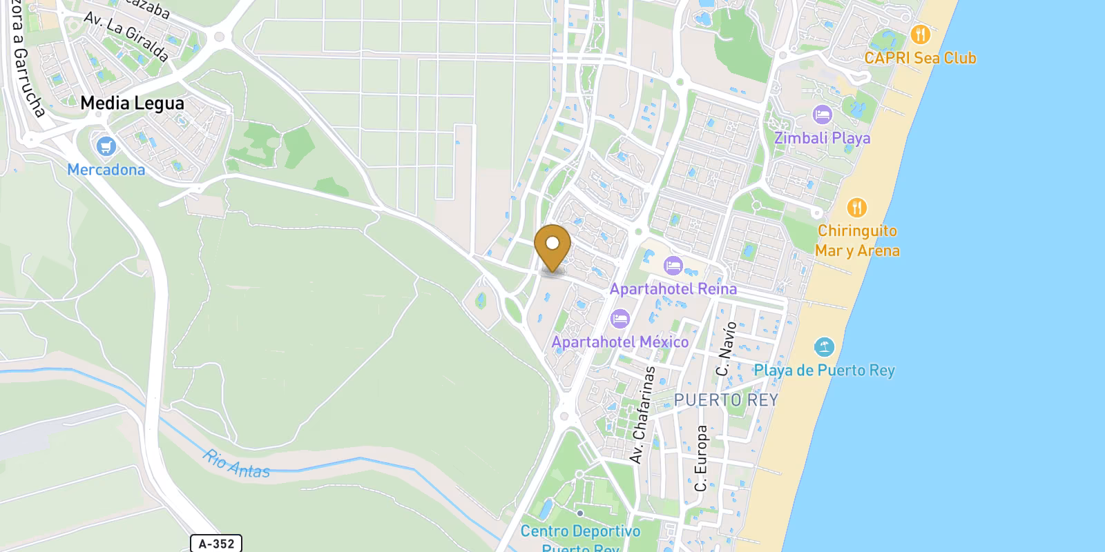 Carte — Biens neufs à Puerto del Rey, Vera
