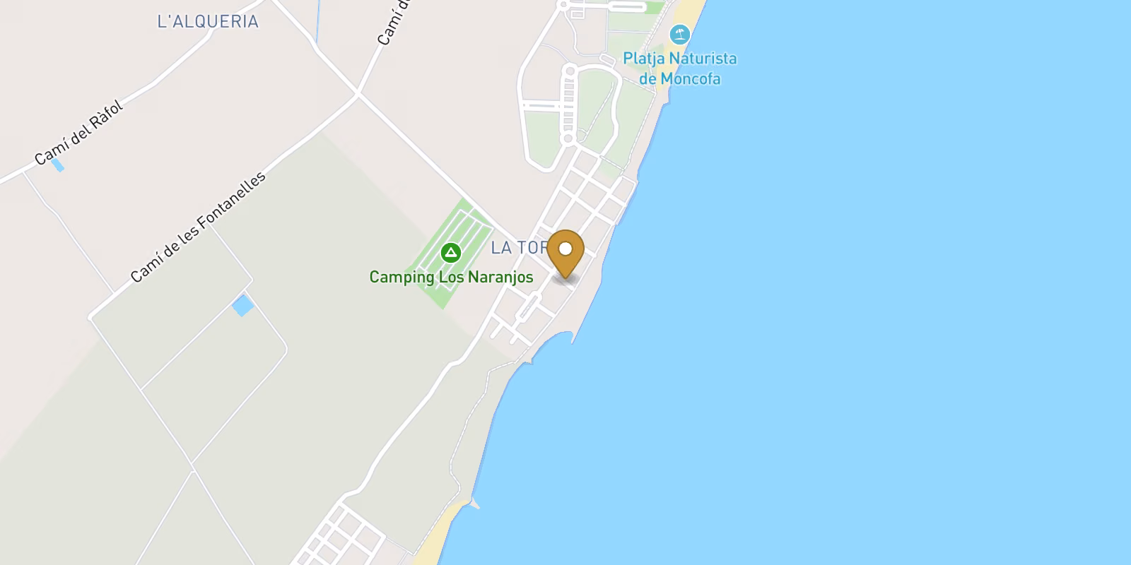 Map — Playa de Chilches villas beside the beach