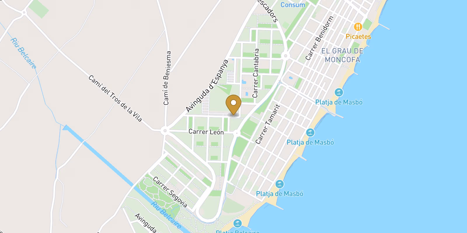 Map — Playa de Moncofa apartments in Moncofa with live price guidance