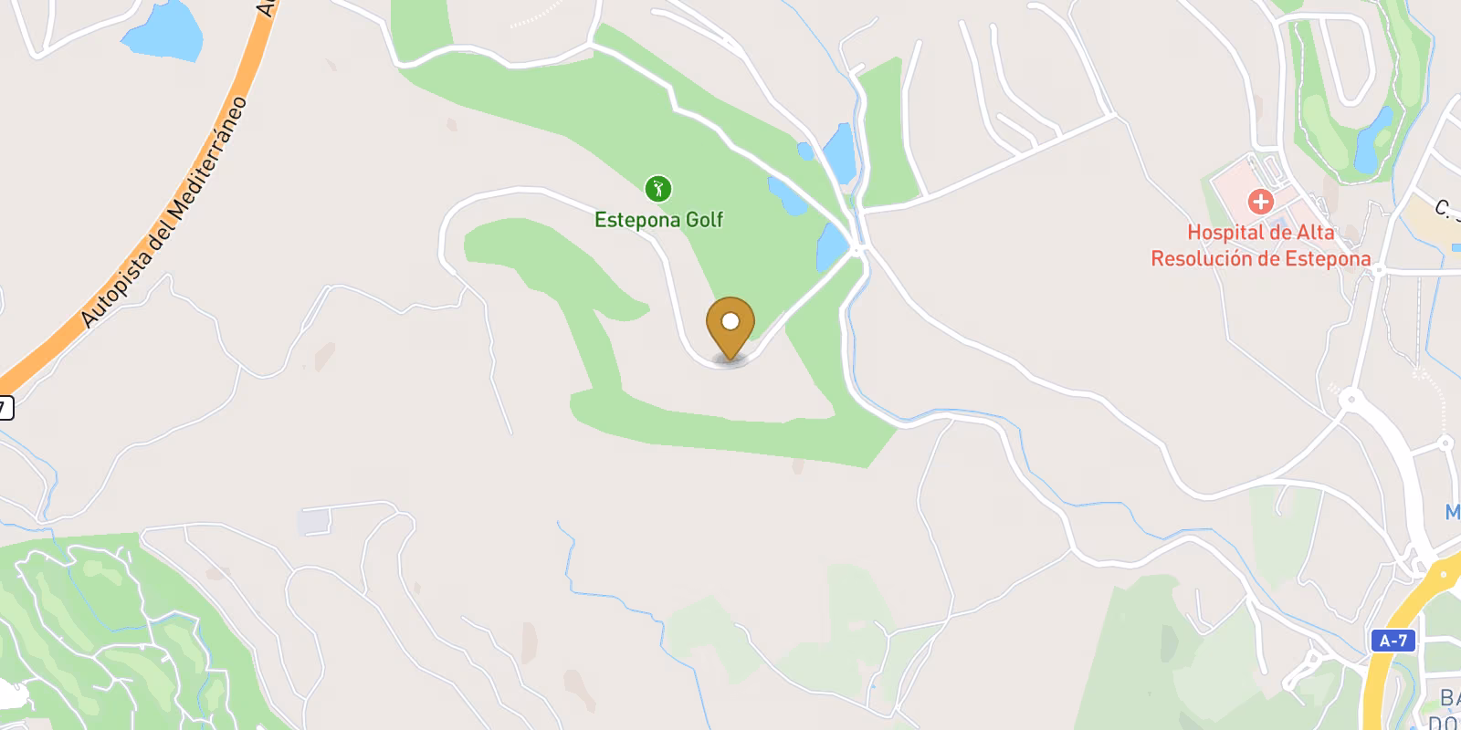 Map — Estepona Golf homes with sea views