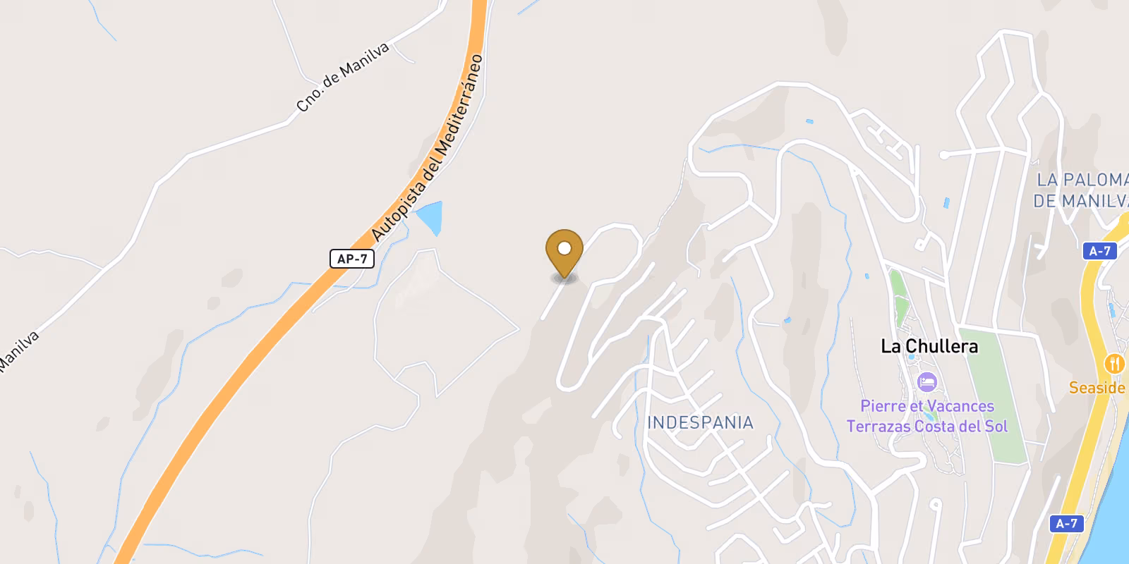 Map — Bahia de las Rocas town house in Manilva