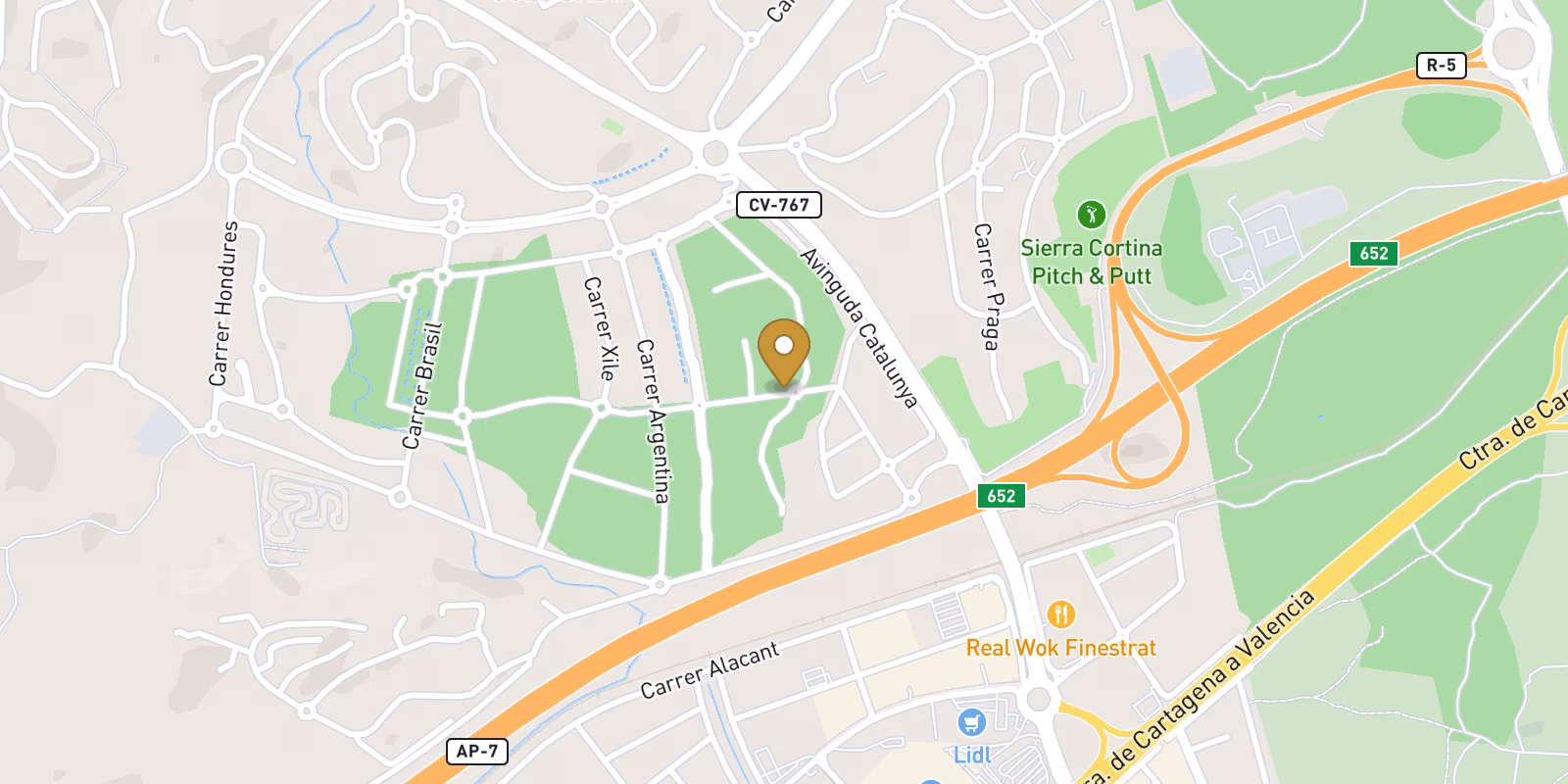 Map — Campana Garden penthouse in Finestrat with live pricing