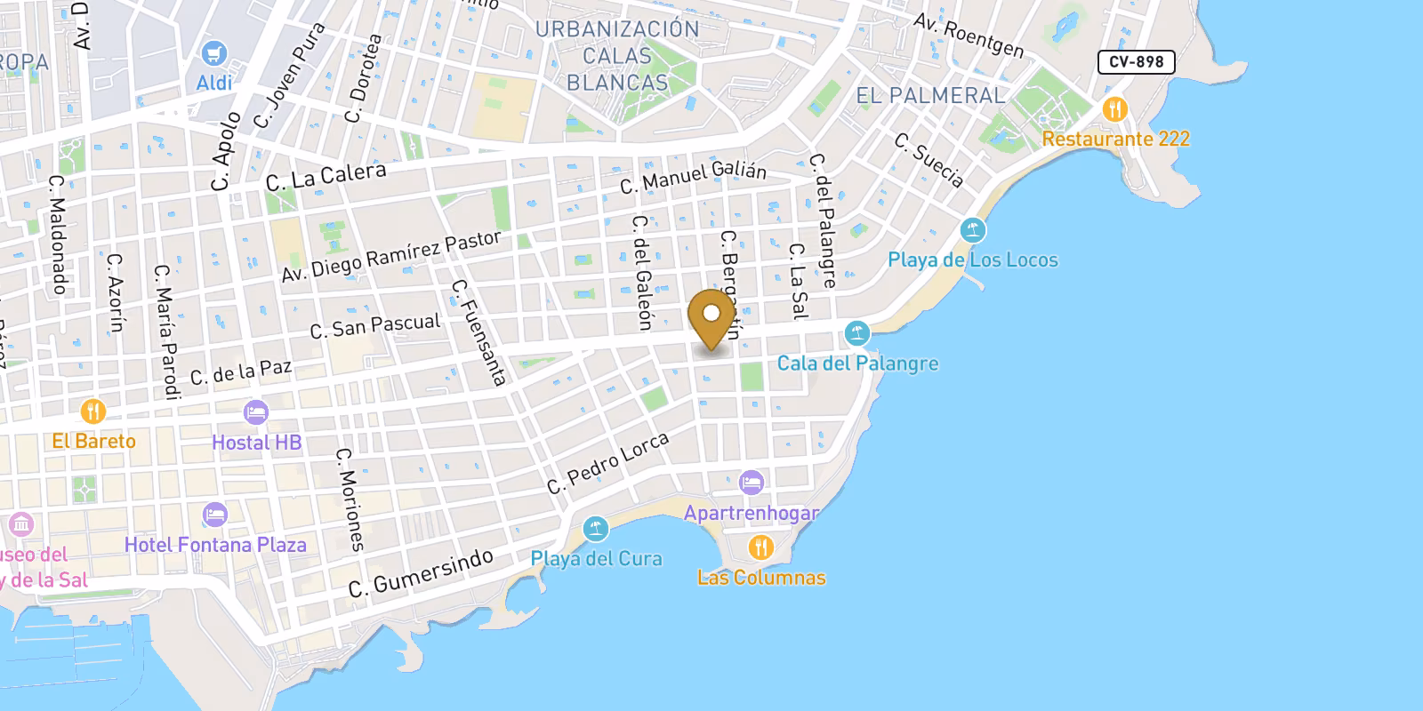 Map — Modern New Build Apartments for Sale in Torrevieja 300m from Playa del Cura