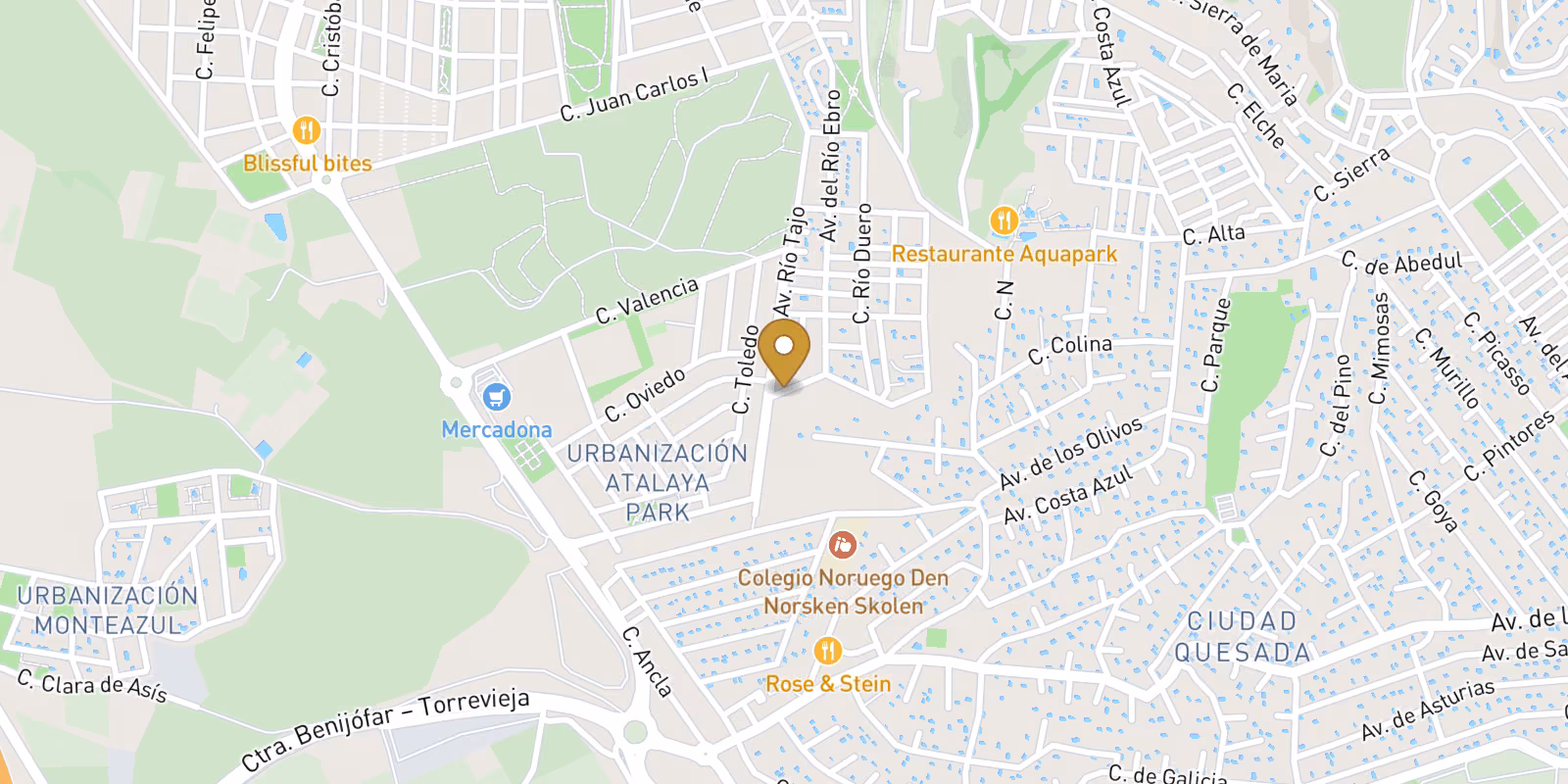 Map — Atalaya Park villas in Benijofar with private pools