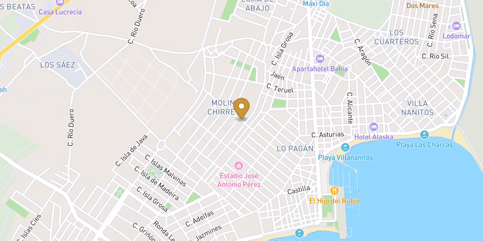 Map — Lo Pagán top-floor bungalow near the beach