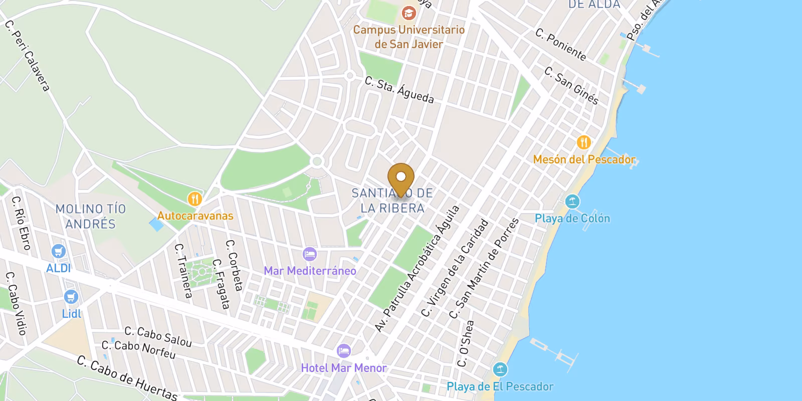 Map — Corner quad villa in Santiago de la Ribera, San Javier