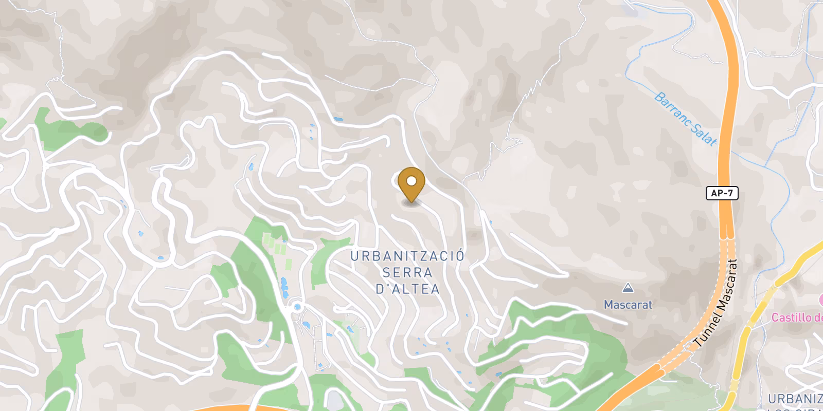 Map — New build villa in Altea Hills, Altea
