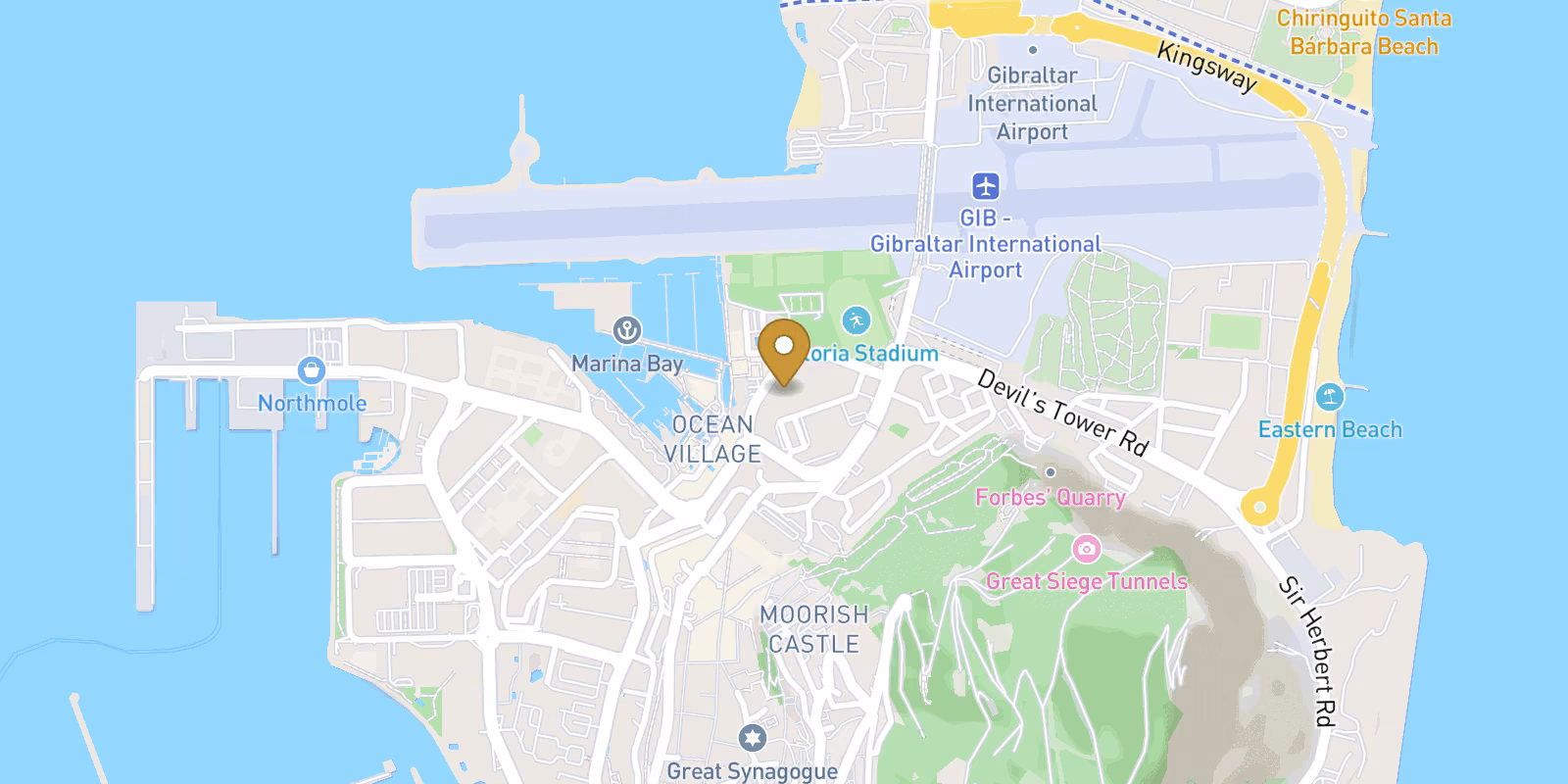 Map — New build apartments in Gibraltar, La Linea De La Concepcion