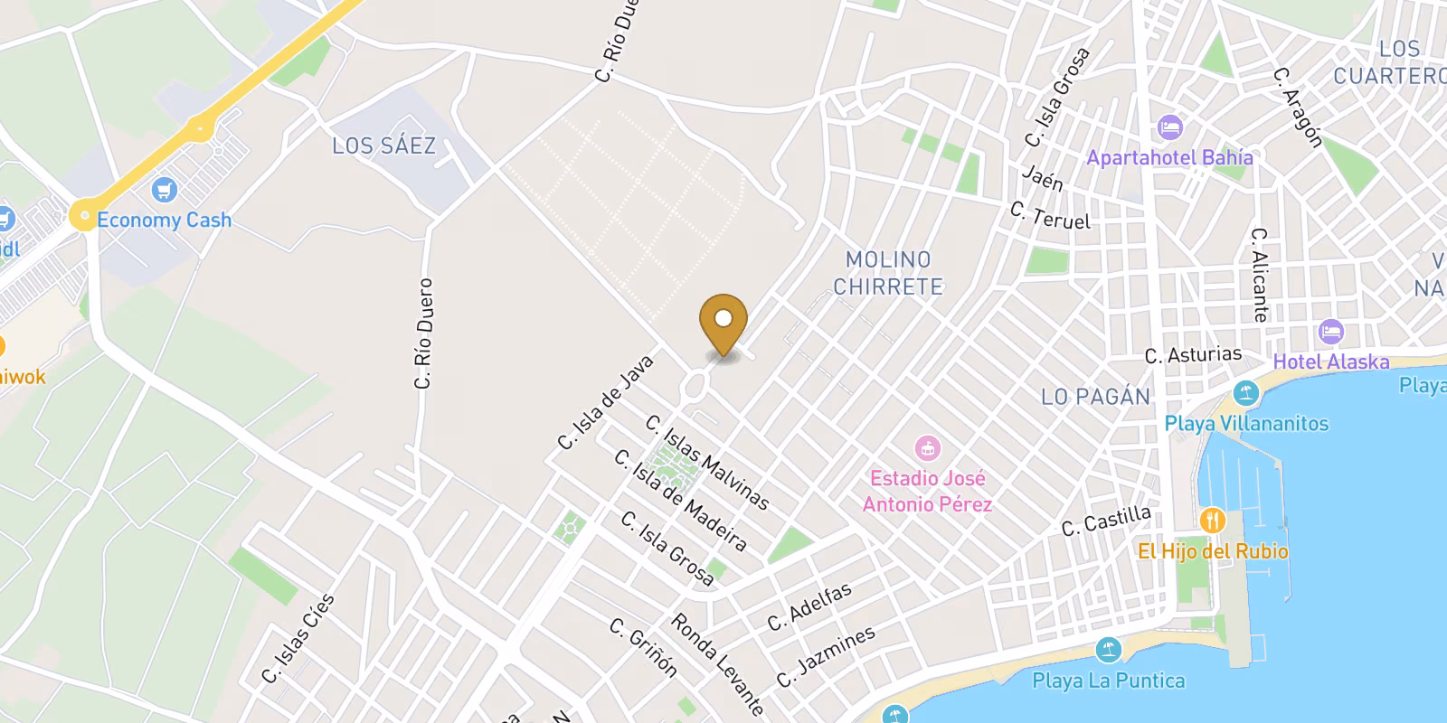 Map — New Build Tourist Apartments Near the Beach in Lo Pagan, San Pedro del Pinatar