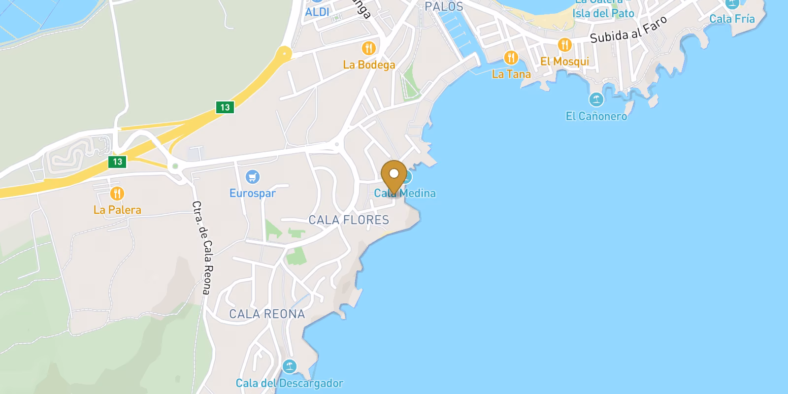 Map — Exclusive Frontline Luxury Villas in Cala Flores, Cabo de Palos