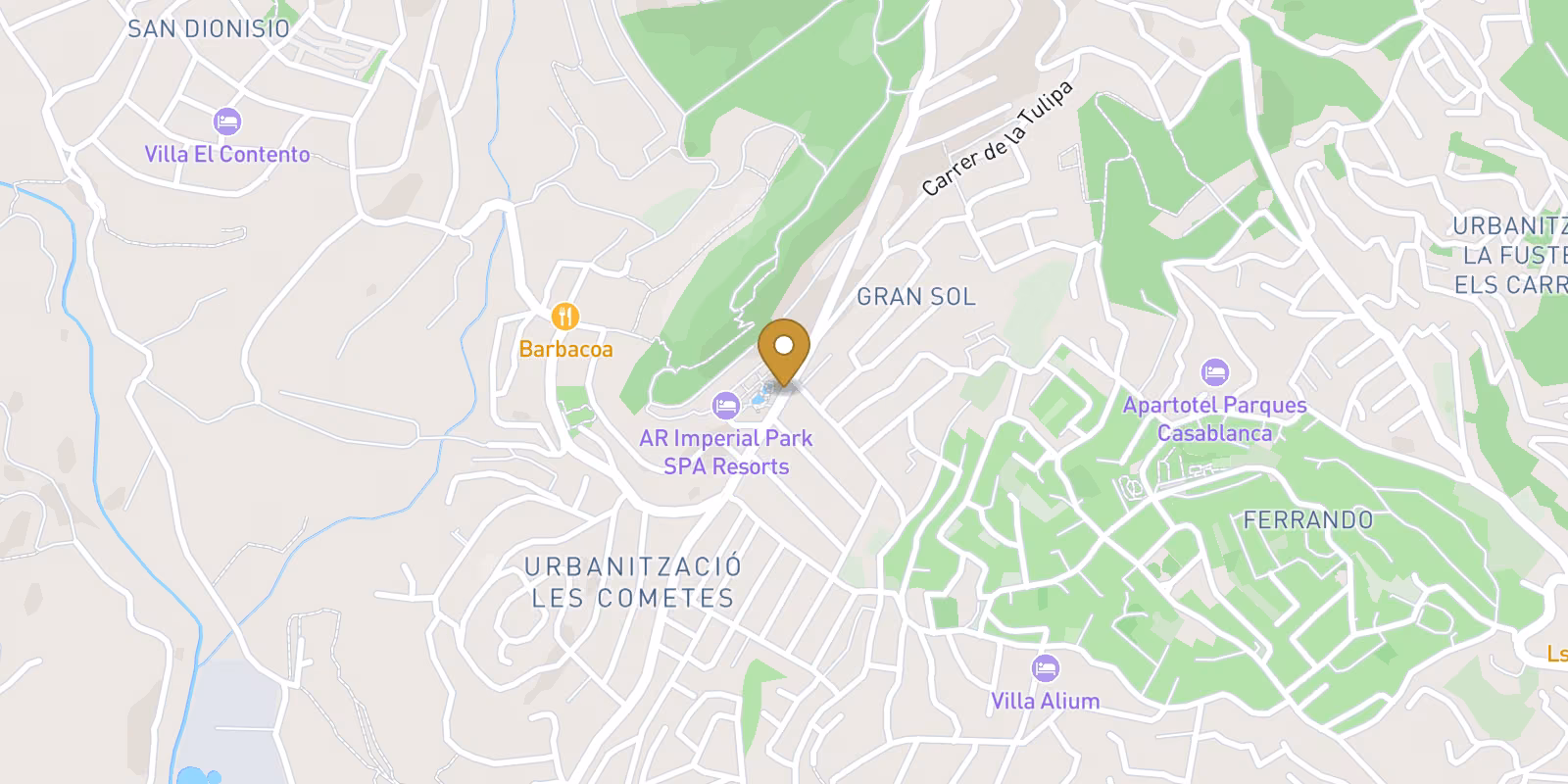 Map — Upper Floor Bungalow Apartments in Calpe