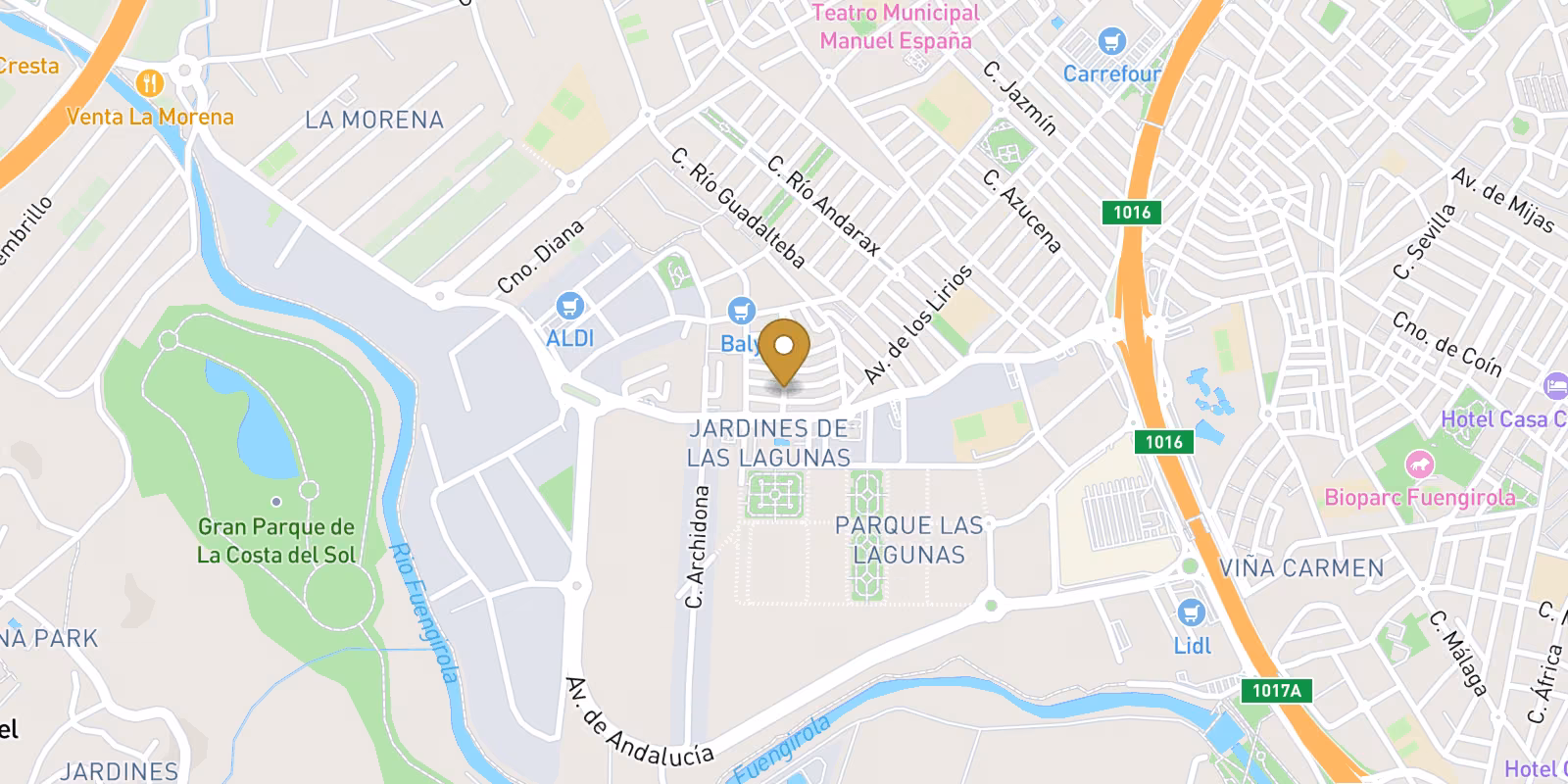 Map — Boutique New Build Apartments in Laguna de Mijas, Costa del Sol