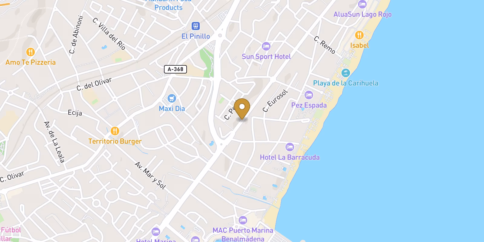 Map — Luxury New Build Apartments Near La Carihuela Beach, Torremolinos