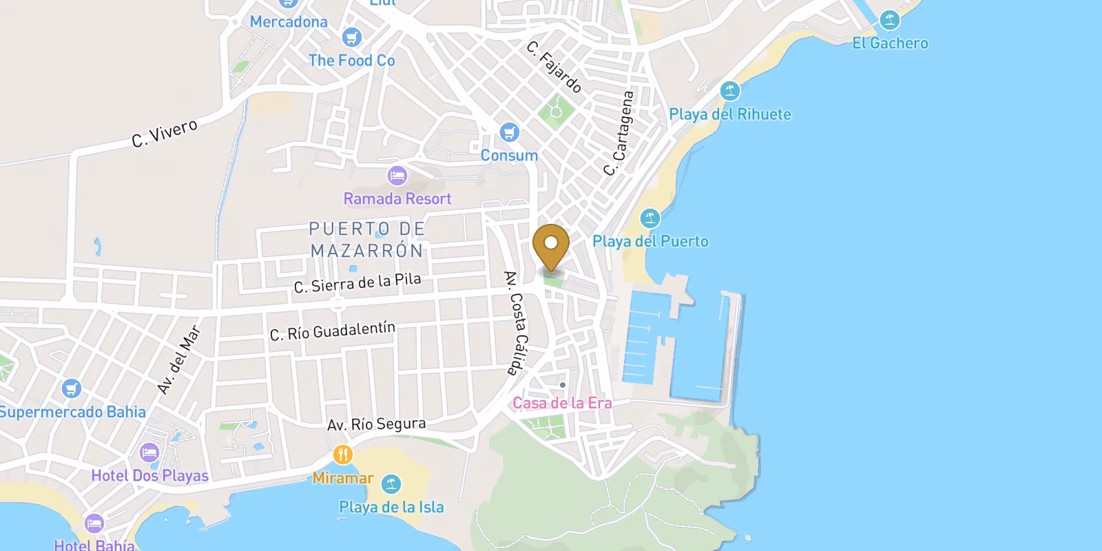 Mapa — apartamento de obra nueva en Puerto de Mazarron