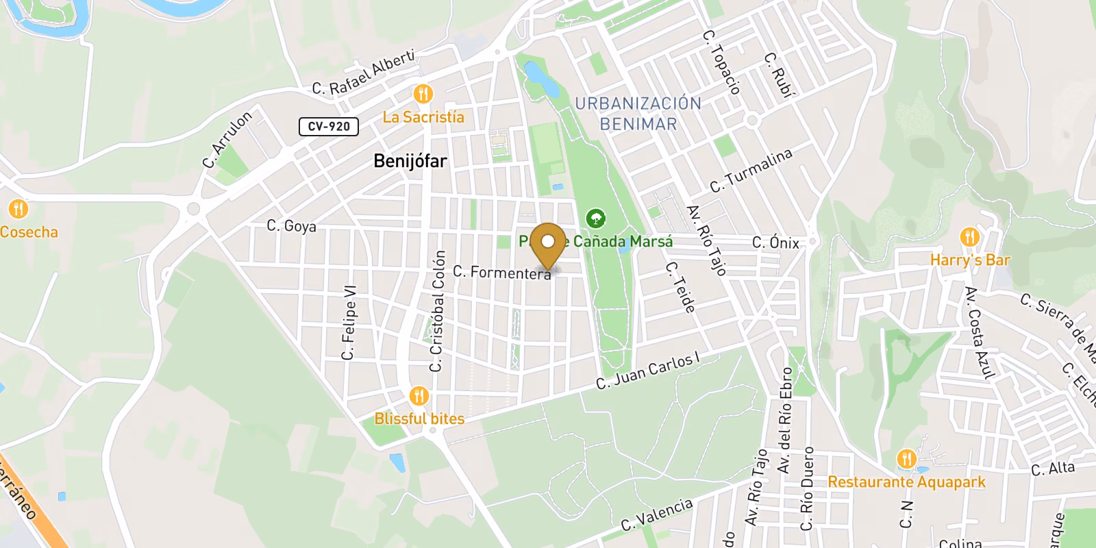 Karte — Neubau-Luxuswohnungen in Benijofar, Costa Blanca Süd