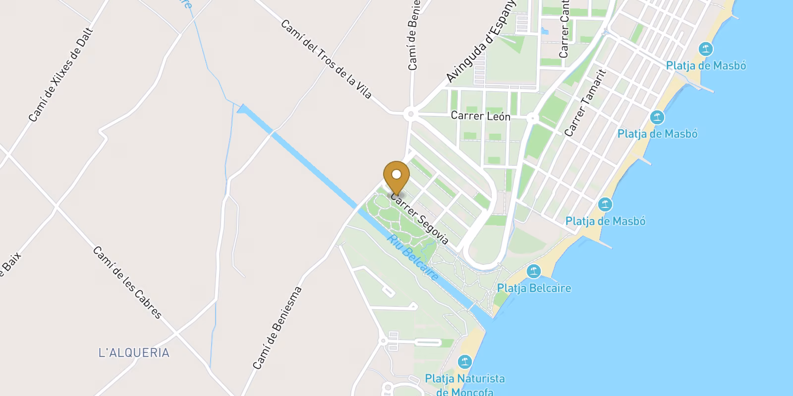 Mapa — apartamento de obra nueva en Moncofa