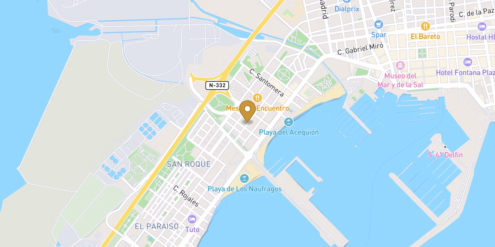 Map — Modern Apartments with Rooftop Pool Just 250 Metres from Acequion Beach