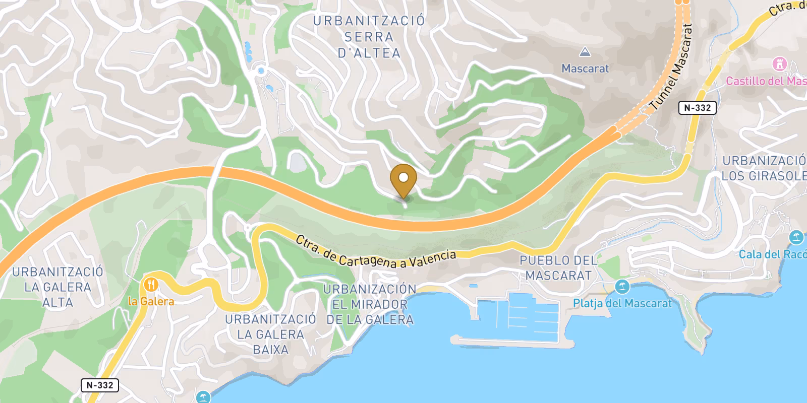 Mapa — villa de obra nueva en Altea