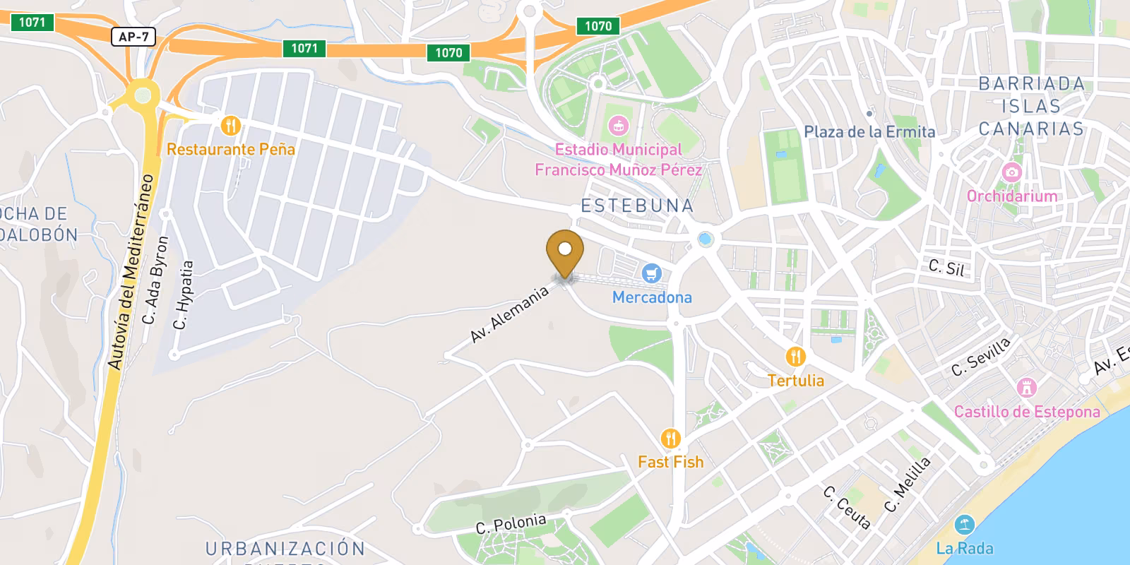 Map — New-build Apartamento in Estepona