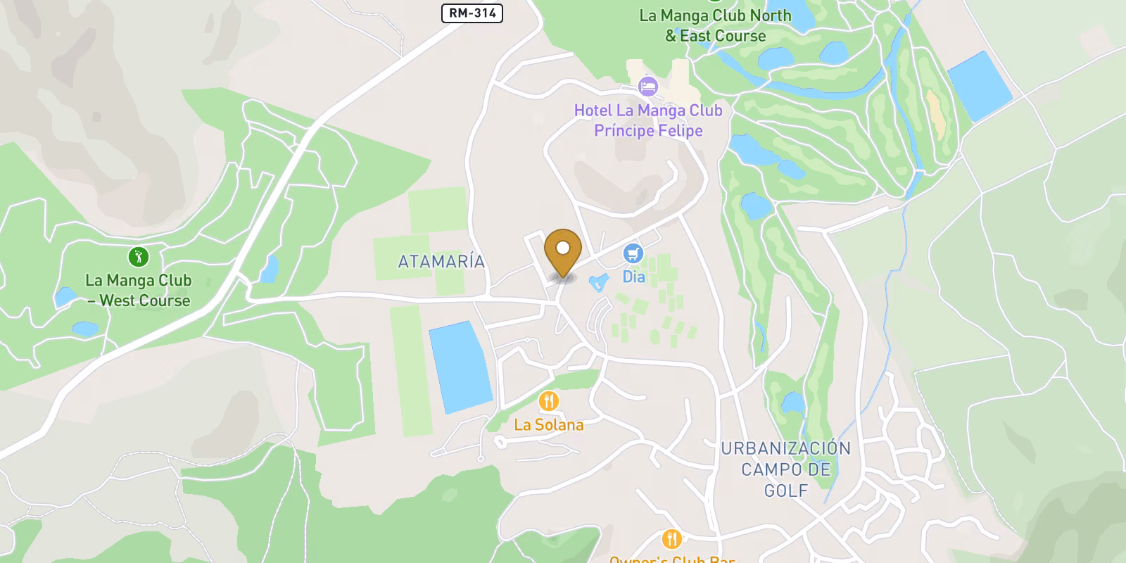 Mapa — Domy bliźniacze La Manga Club