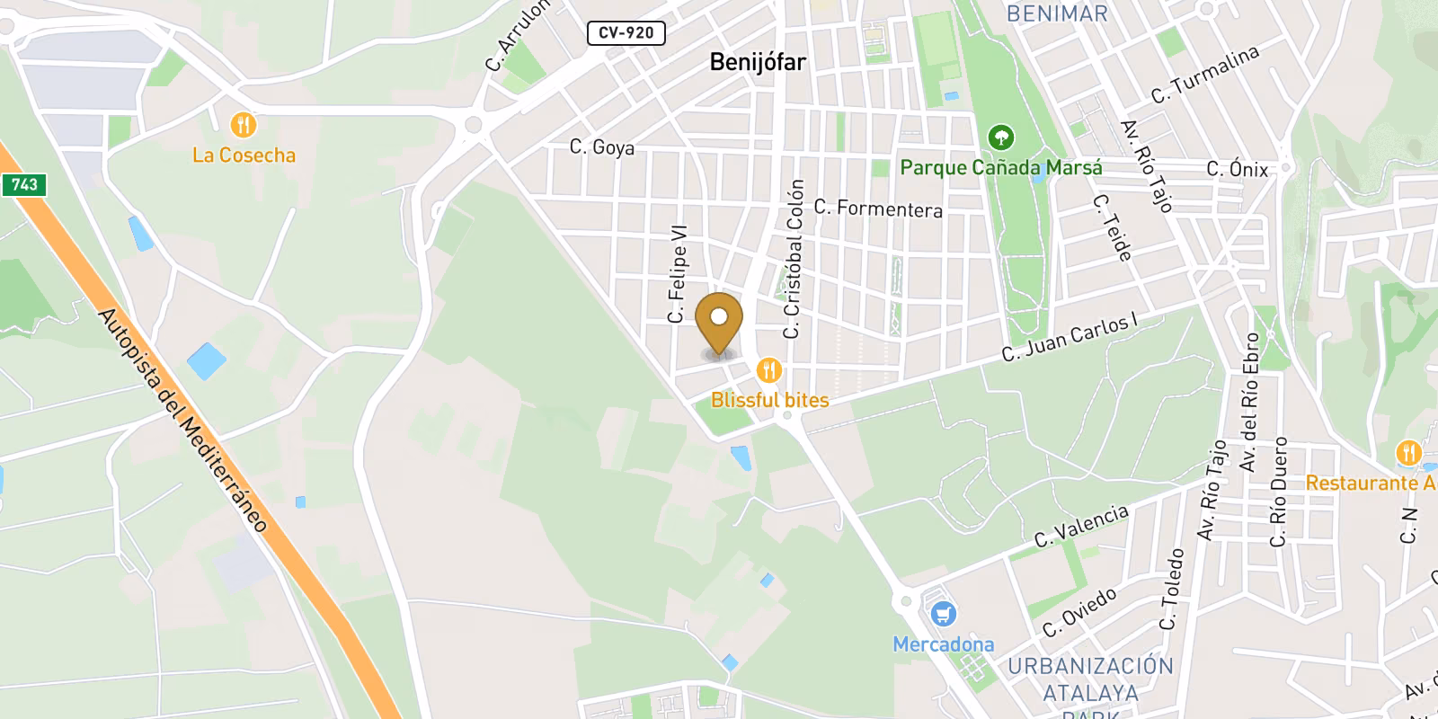 Mapa — Apartamenty z 1-3 sypialniami w Benijófar