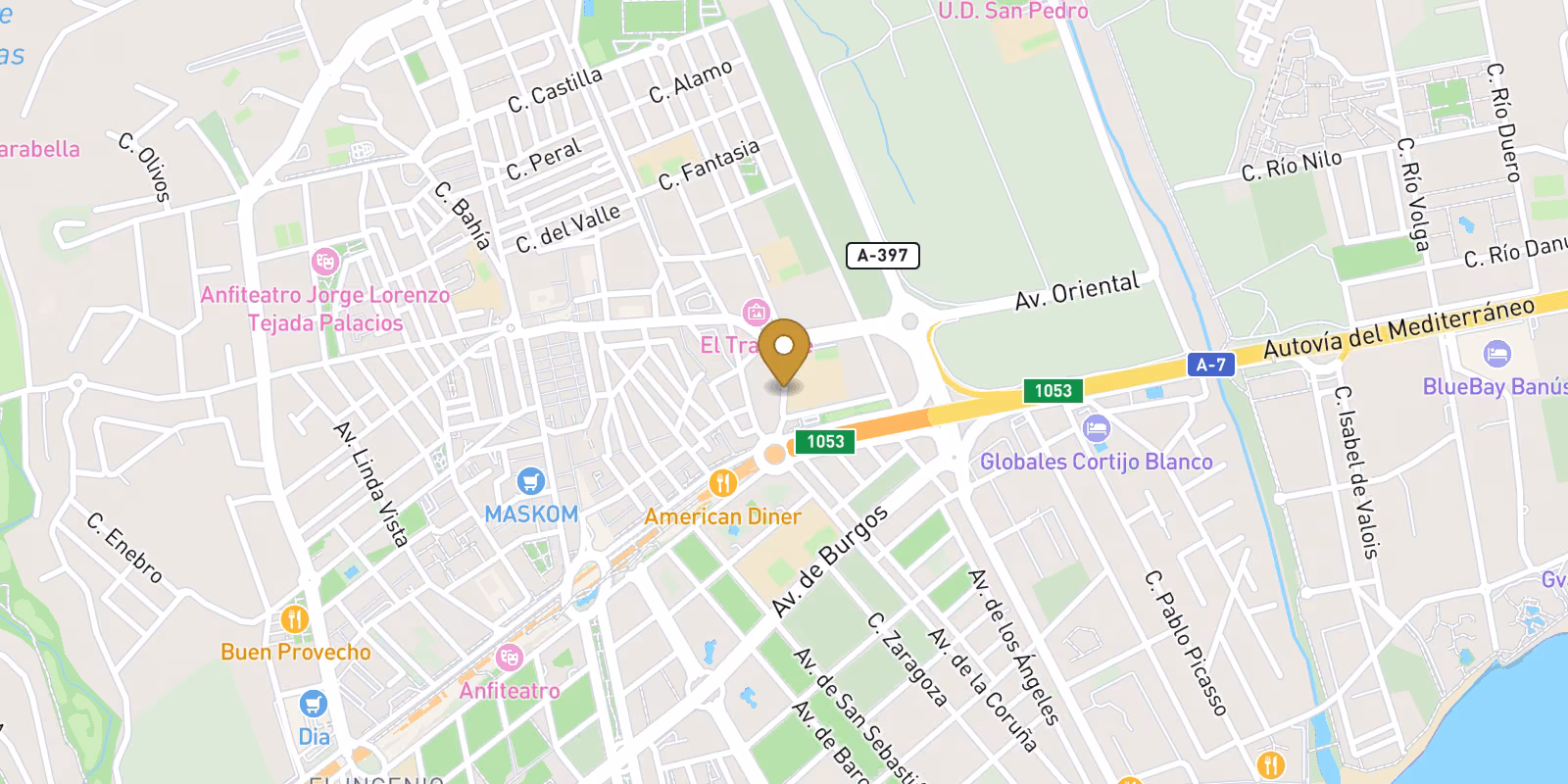 Karte — Wohnungen nahe dem Zentrum von San Pedro de Alcántara