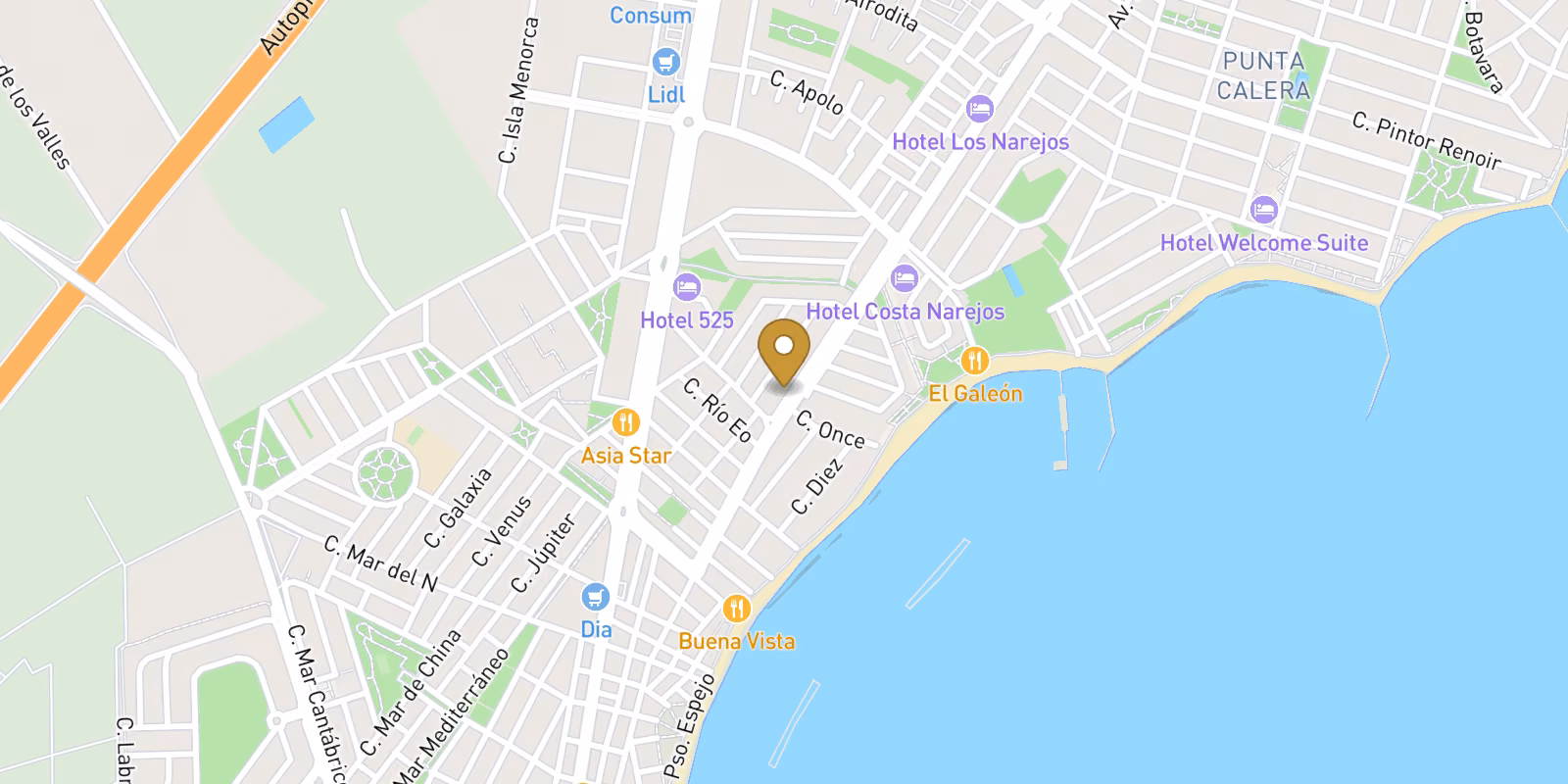 Mapa — Apartamentos junto al Mar Menor en Los Narejos