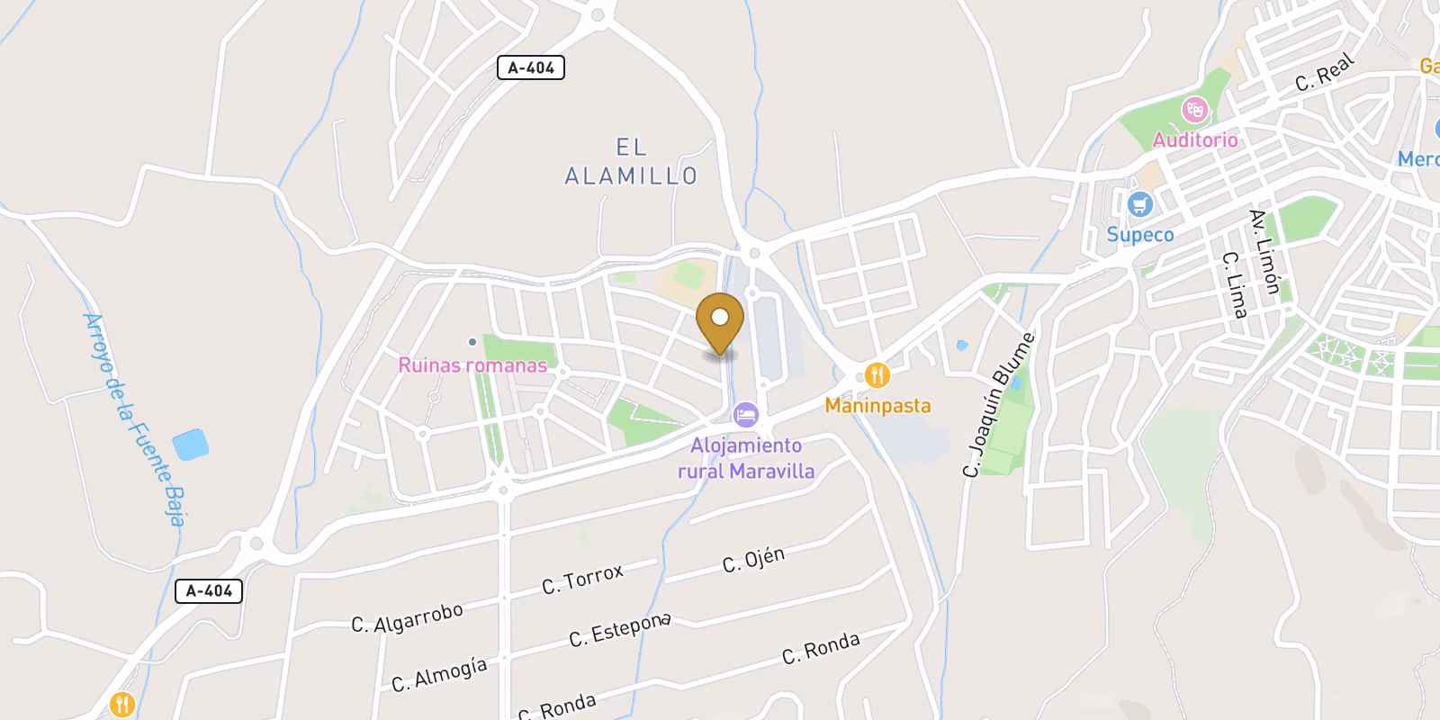 Karte — Doppelhaushälften mit Pool in Pinos de Alhaurín