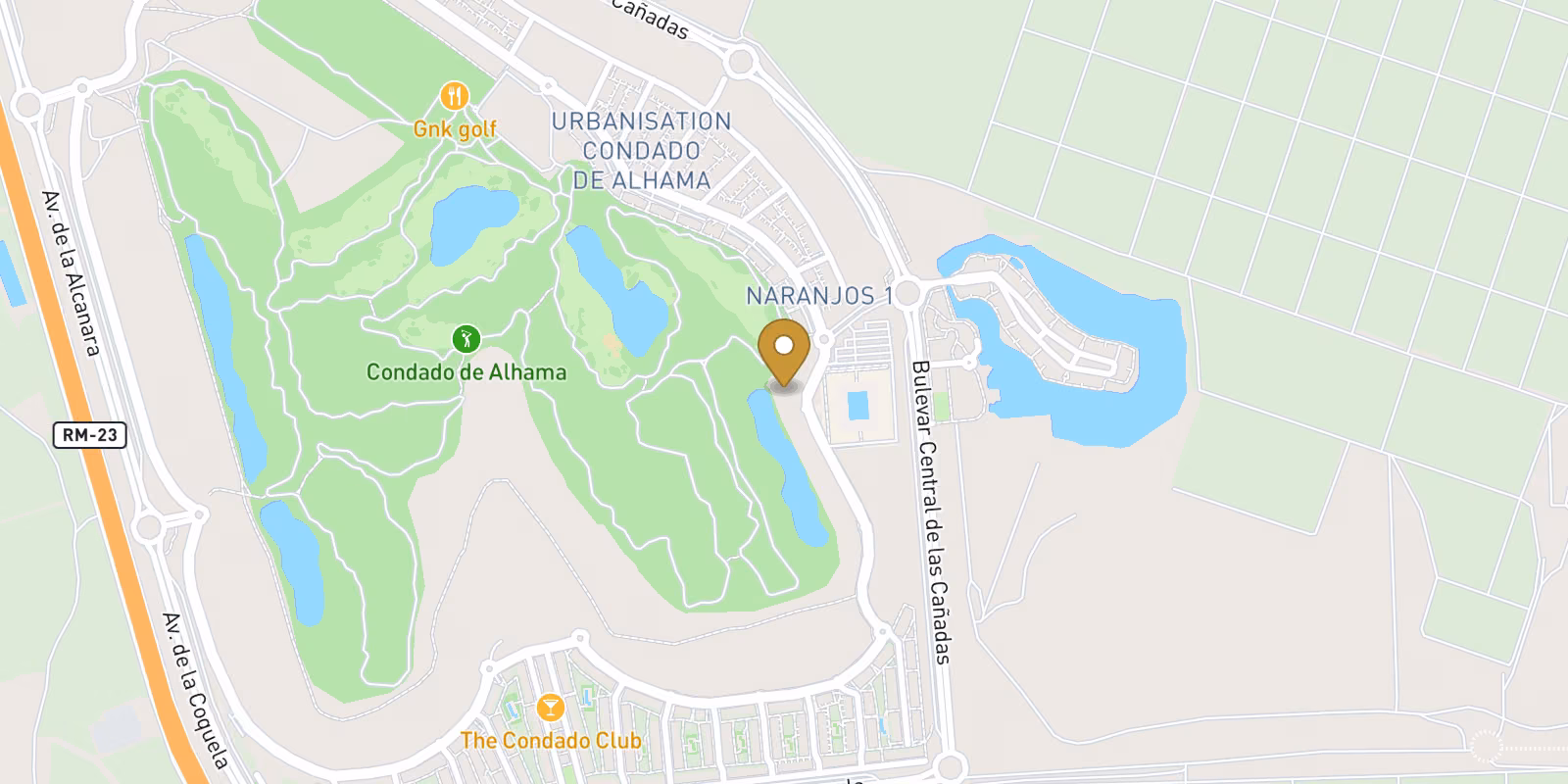 Mapa — Bungalows de 2 y 3 dormitorios en Condado de Alhama