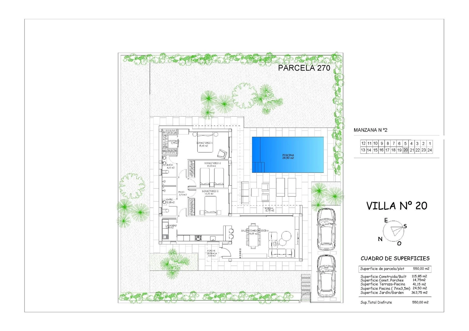 Unit NV-100045 — Villas Modernas en Calasparra con Piscina Privada