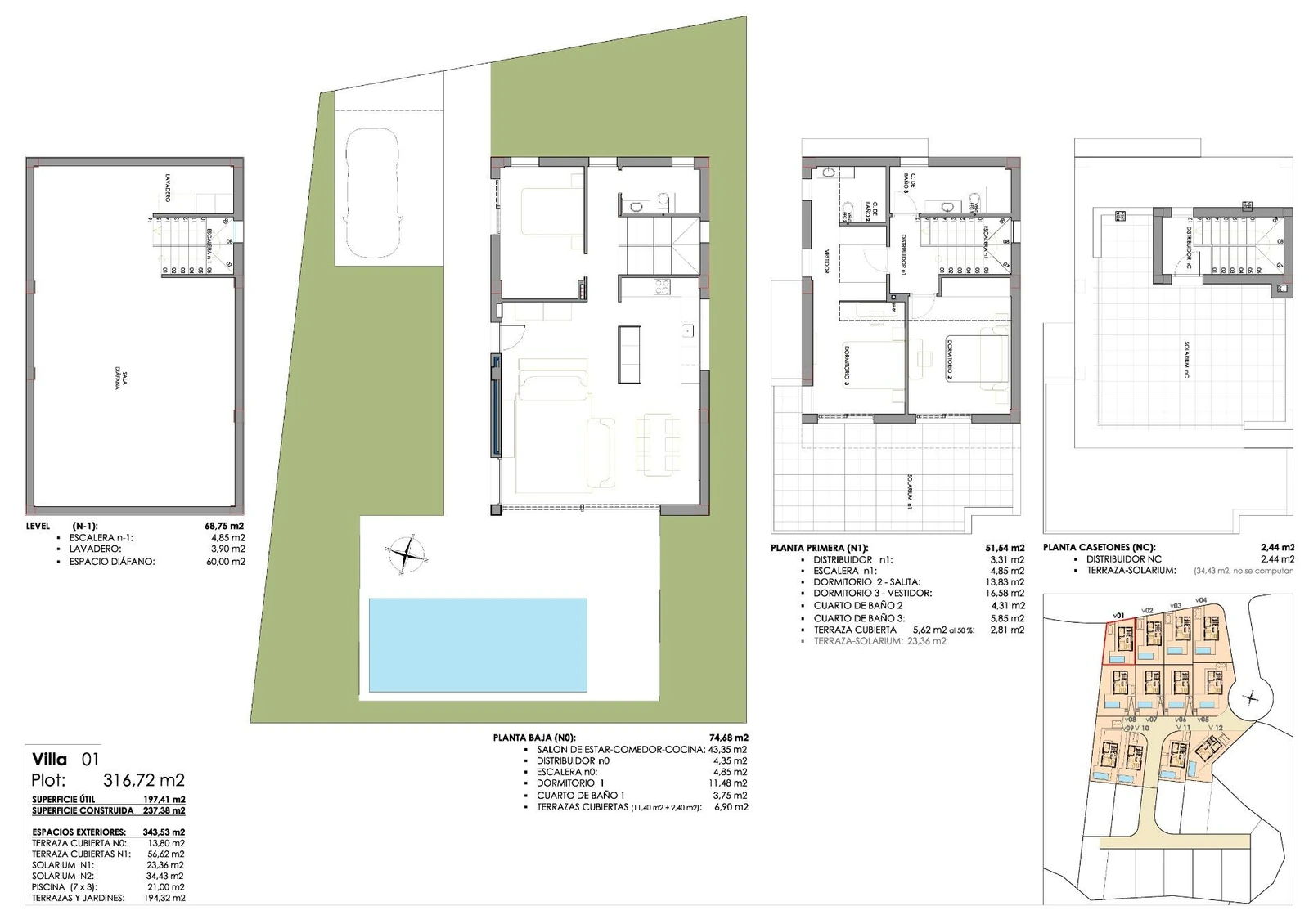 Unit NV-100254 — Villas de Obra Nueva en San Miguel de Salinas
