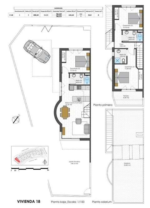 Unit NV-100455 — Residencial de Obra Nueva de Bungalows en Pilar de la Horadada