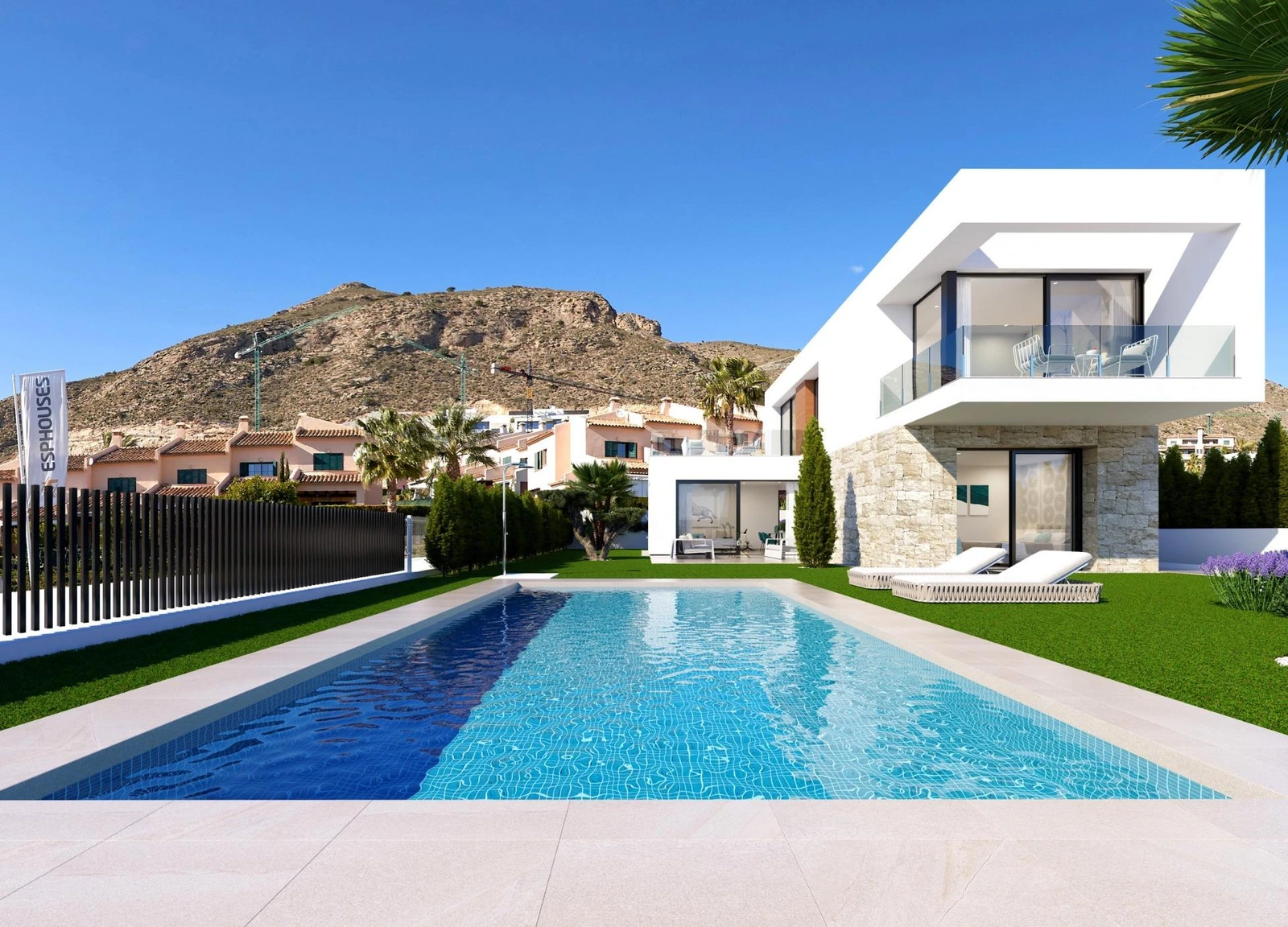 Unit NV-100477 — Residencial de obra nueva de villas independientes en Sierra Cortina, Finestrat.