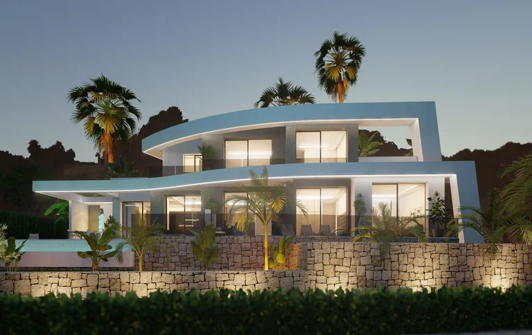 Villa de Obra Nueva con Vistas al Mar en Benissa