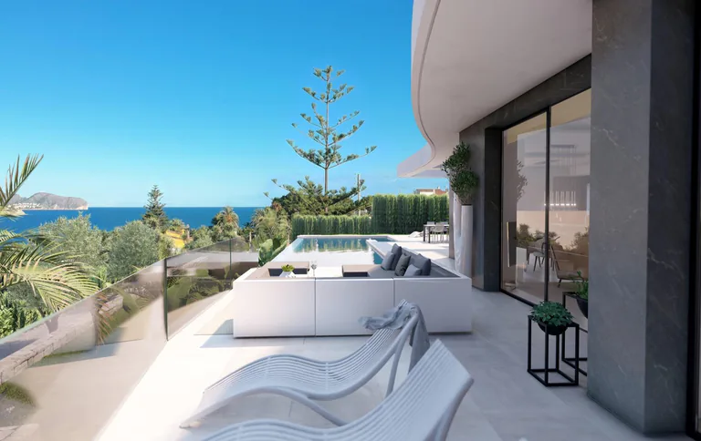 Villa de Obra Nueva con Vistas al Mar en Benissa