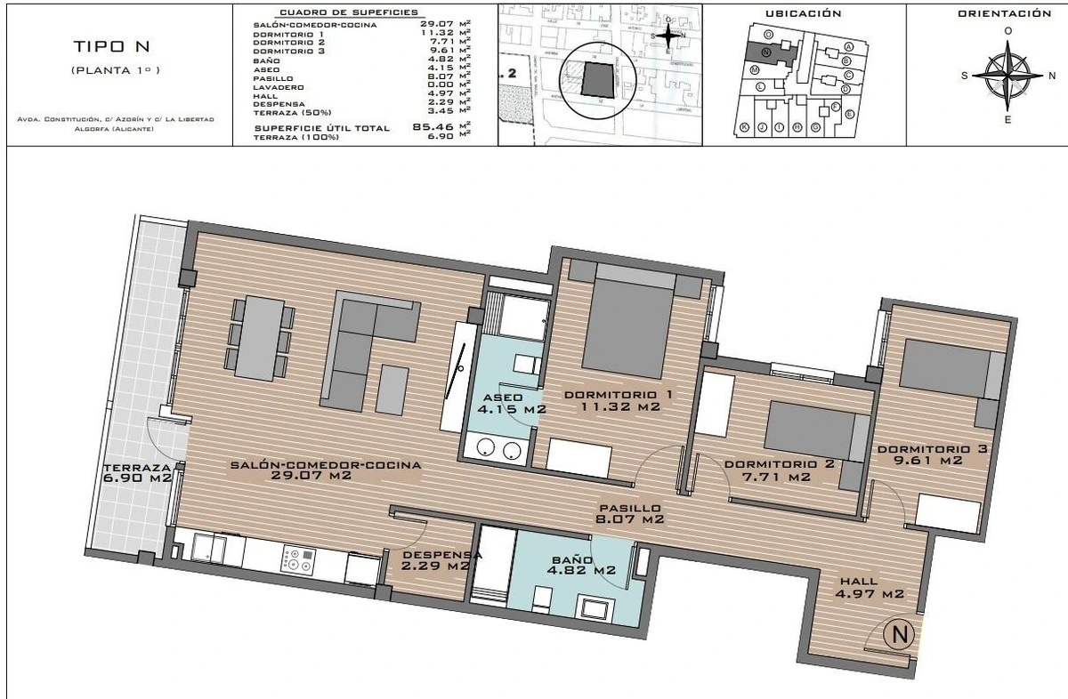 Unit NV-100603 — Residencial de Obra Nueva en Algorfa