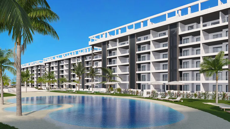 Urbanizacion Cerrada de Obra Nueva en Torrevieja a Solo 700M de la Playa