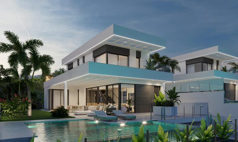 Villas de Obra Nueva en Finestrat con Vistas al Mar