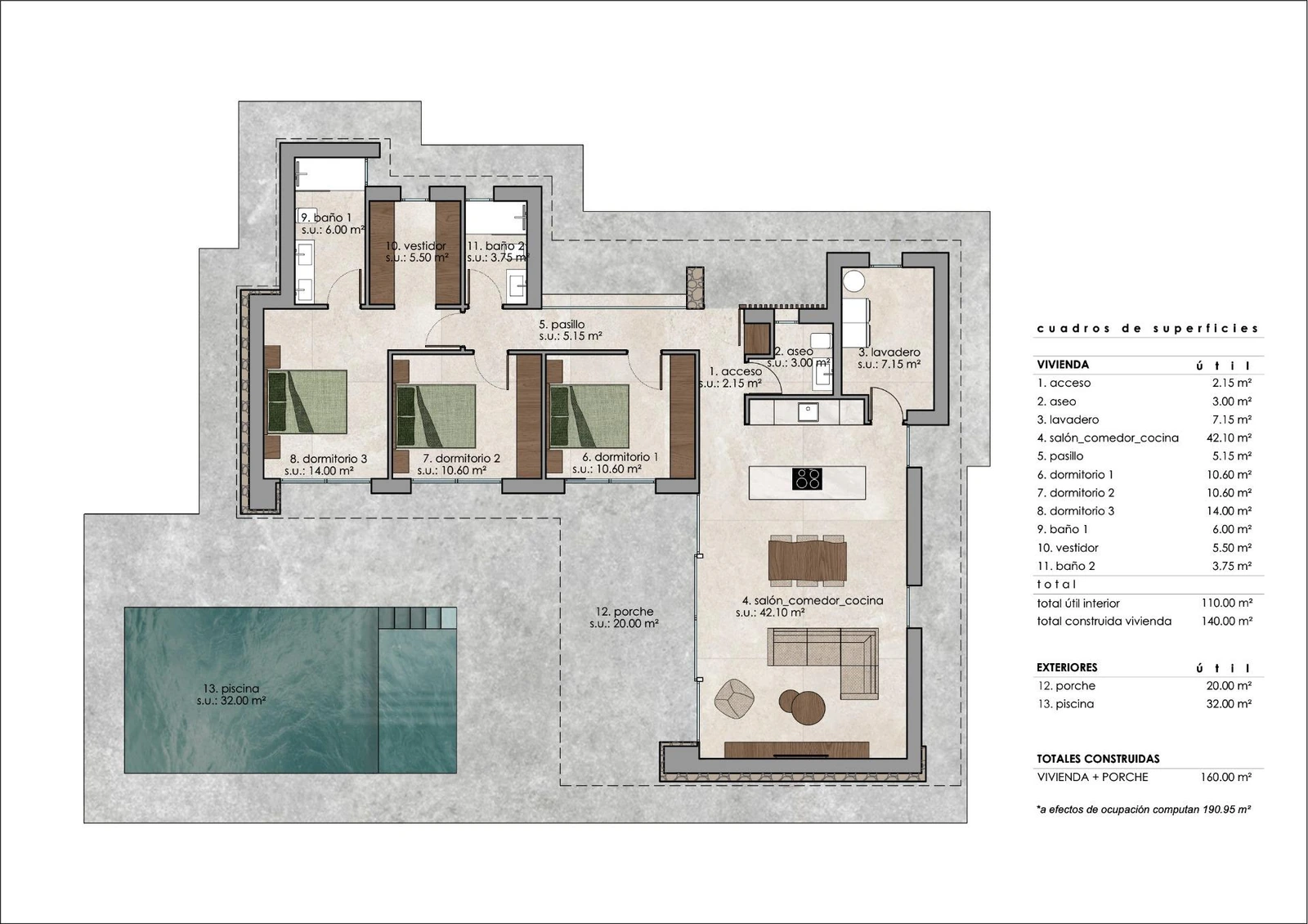 Unit NV-100703 — Villas de nueva construcción a medida en Pinoso (Alicante): amplias viviendas en un entorno natural