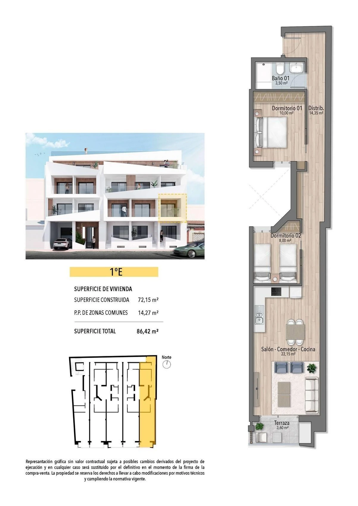 Unit NV-100808 — Modernos Apartamentos a 250m de la Playa del Cura en Torrevieja